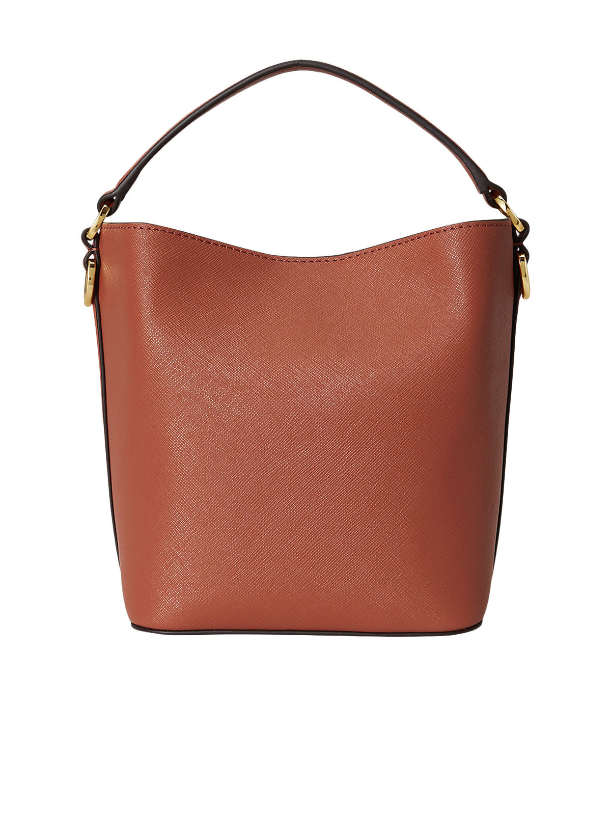 Lauren Ralph Lauren Crosshatch Small Reese Bucket Bag Rosso