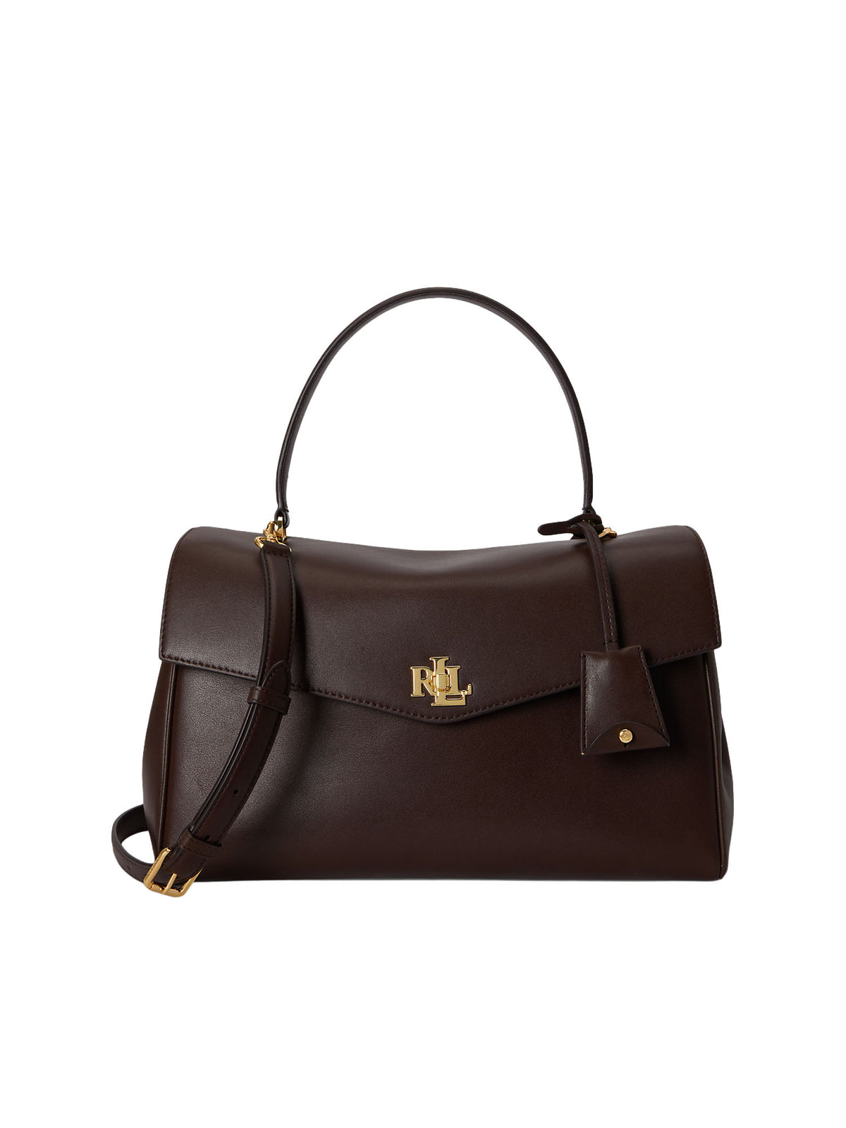 Lauren Ralph Lauren Medium Farrah Soft Satchel Marrone