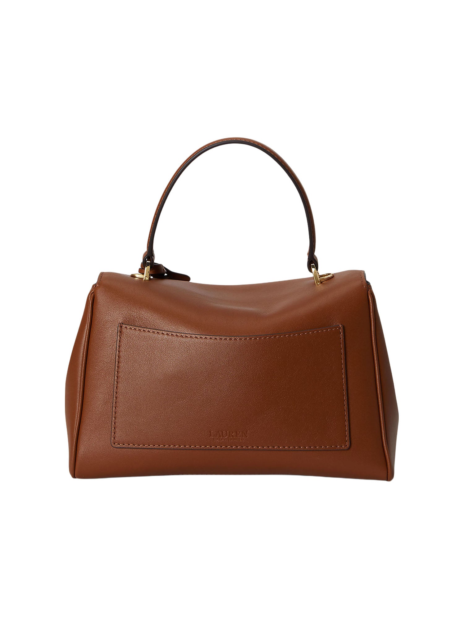 Lauren Ralph Lauren Nappa Leather Small Farrah Soft Satchel Marrone