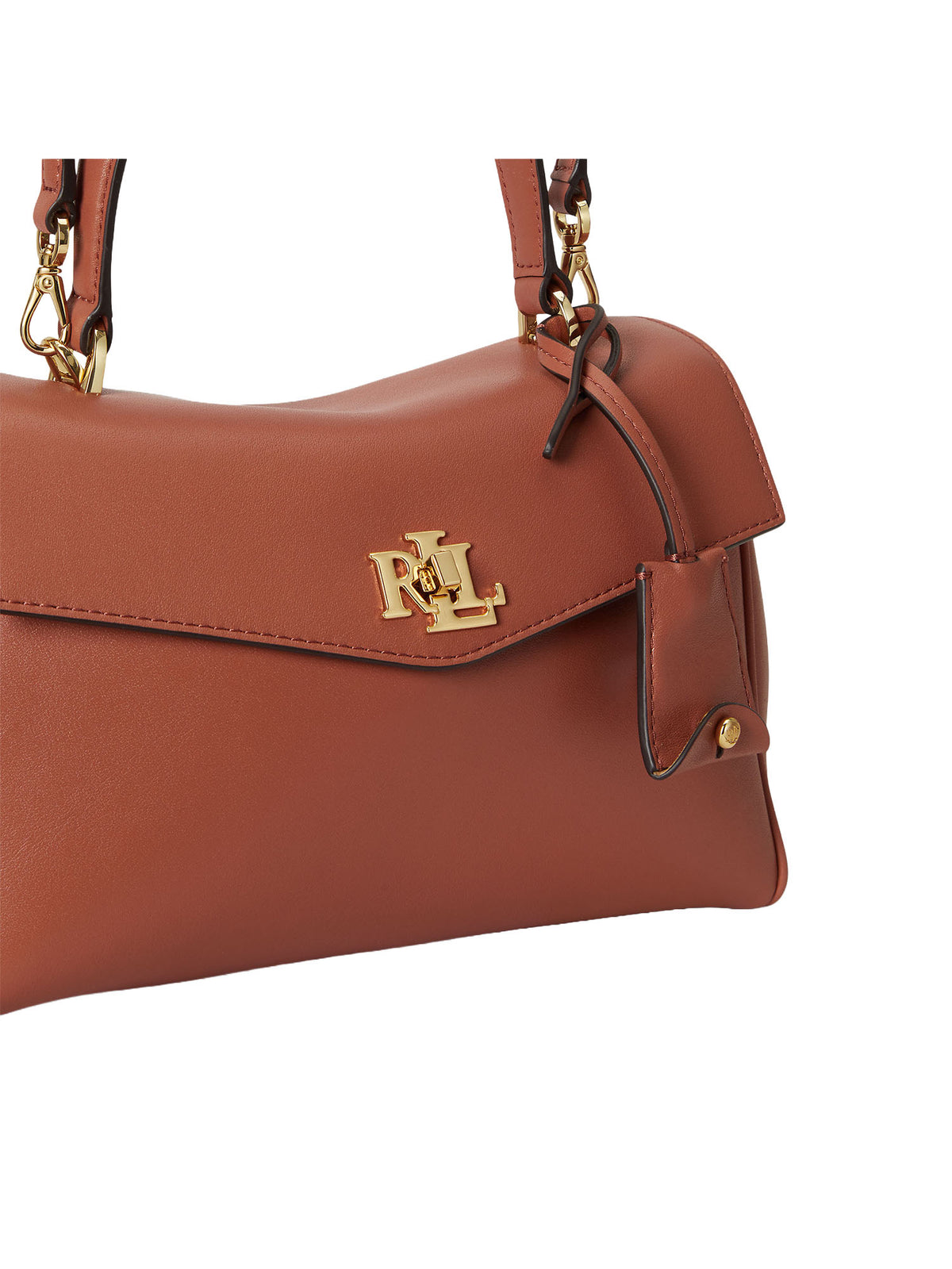 Lauren Ralph Lauren Small Farrah Soft Satchel Rosso