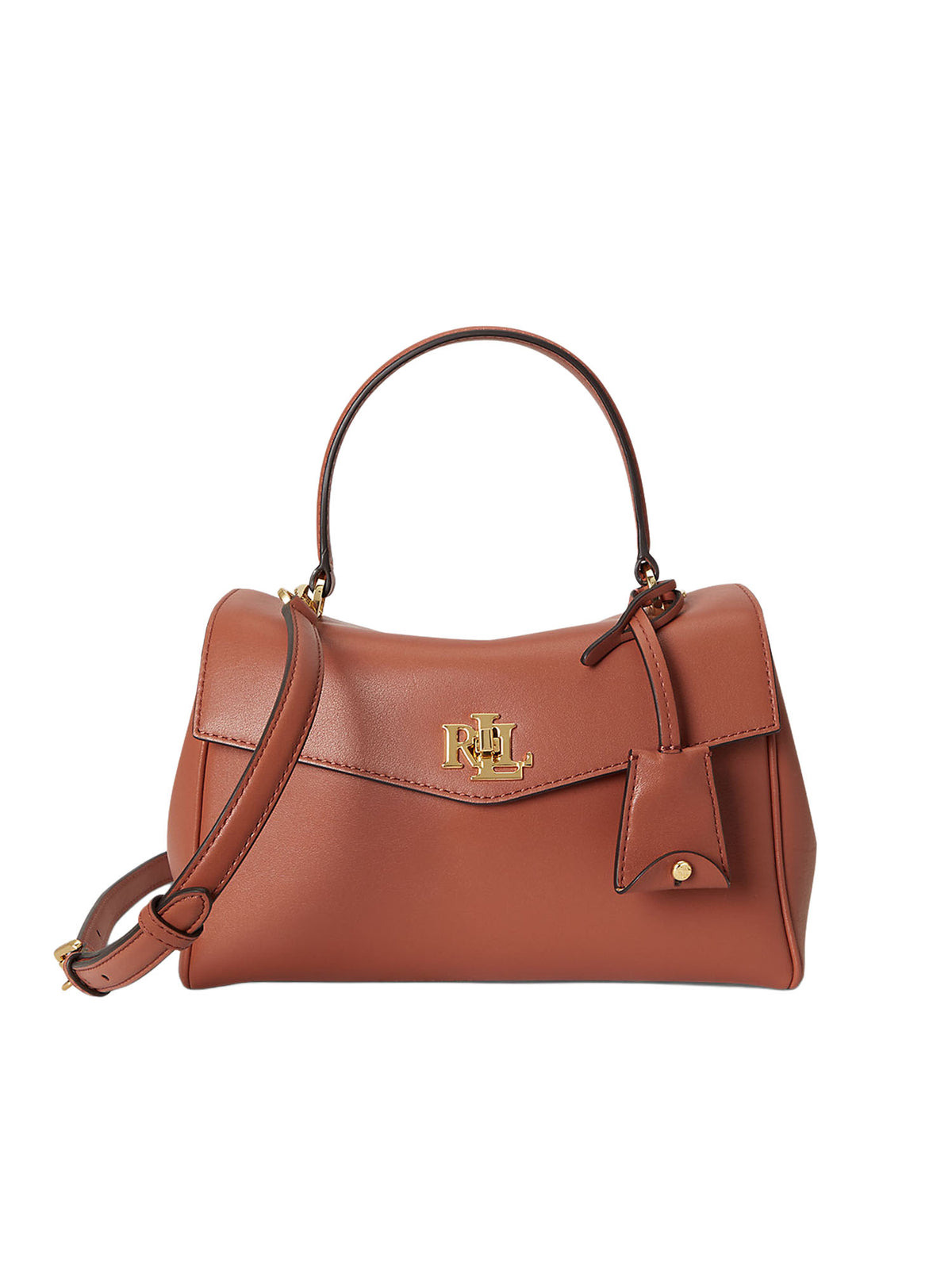 Lauren Ralph Lauren Small Farrah Soft Satchel Rosso