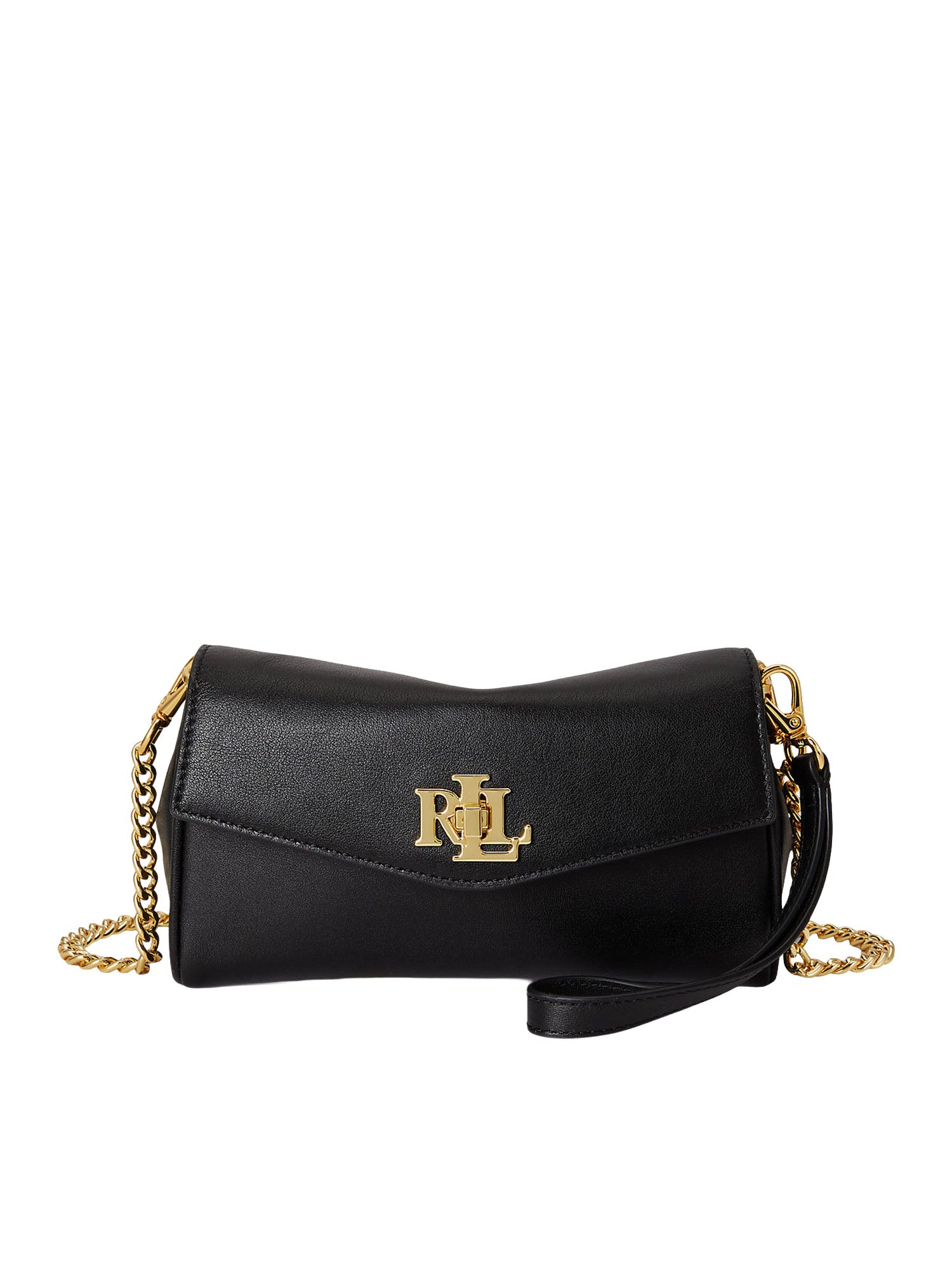 Lauren Ralph Lauren Nappa Leather Tanner Crossbody Nero