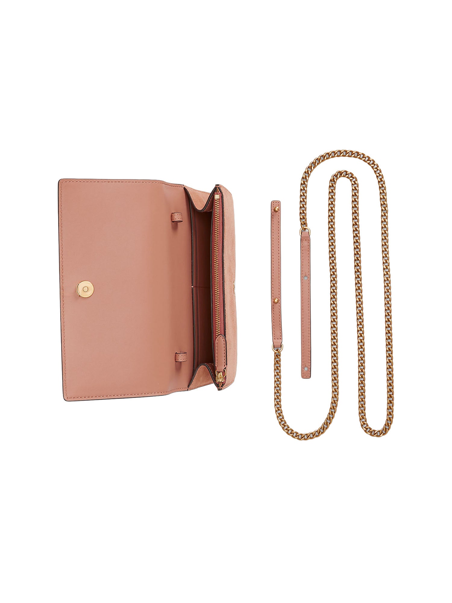 Lauren Ralph Lauren Suede Medium Adair II Crossbody Rosa