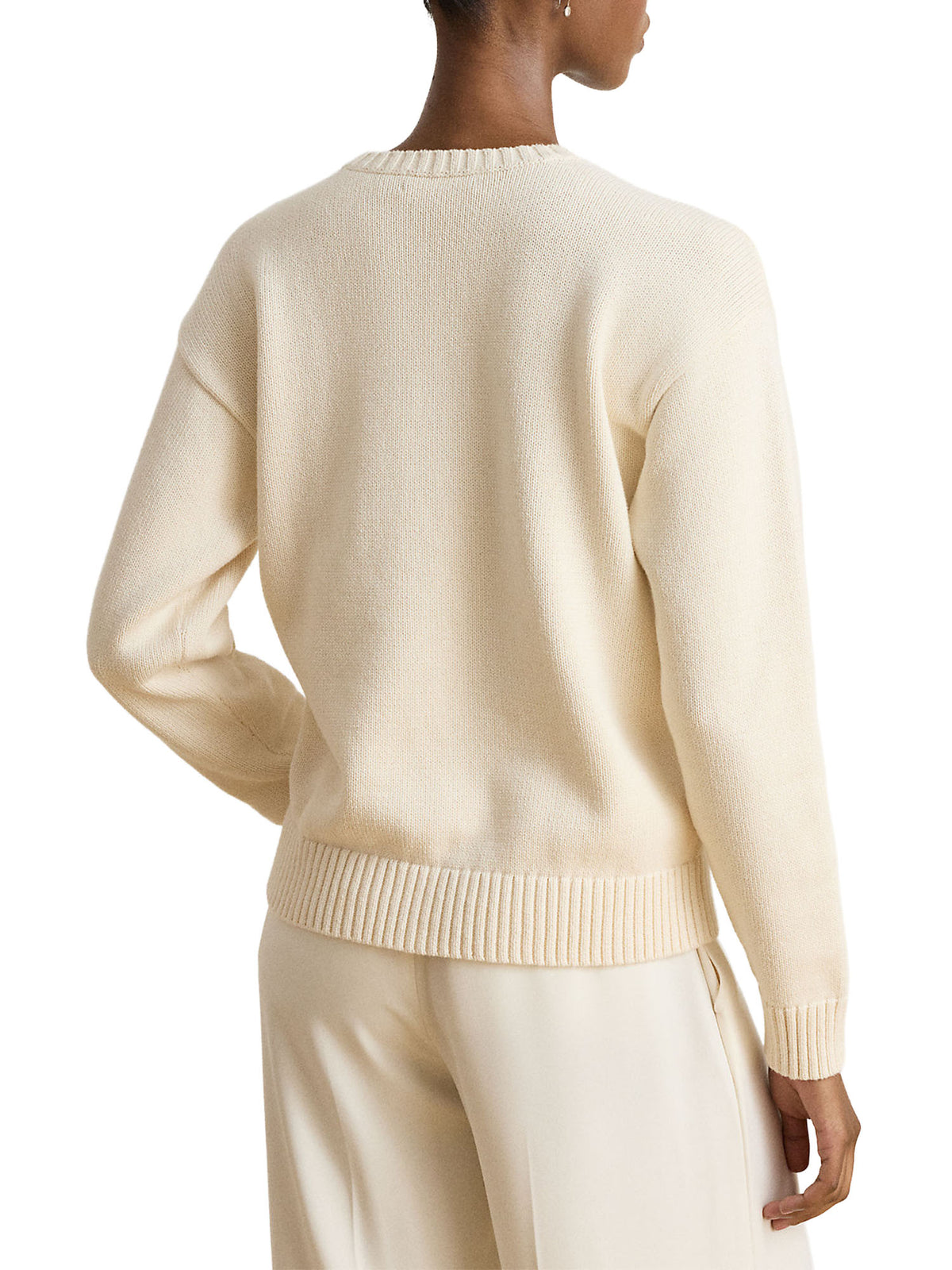 Lauren Ralph Lauren Maglia con Yorkshire Terrier ricamato Beige