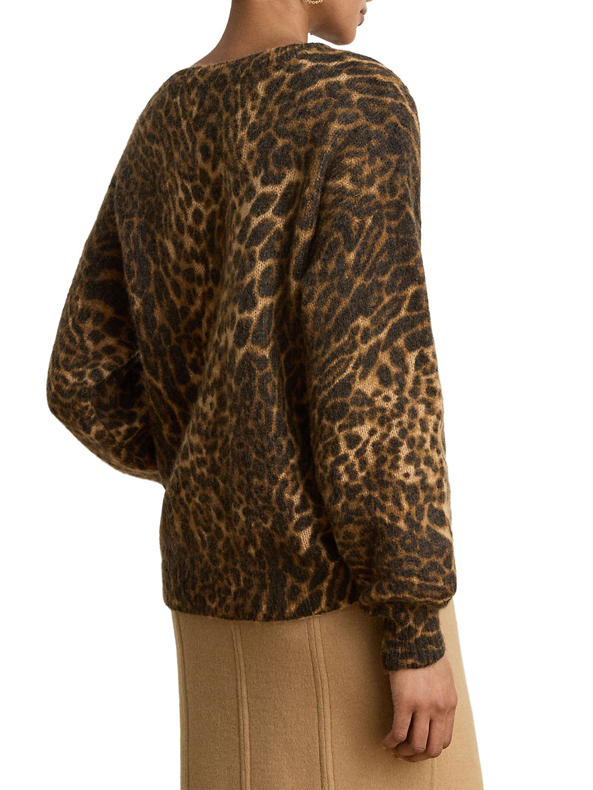 Lauren Ralph Lauren Ocelot-Print Crewneck Sweater Multicolore