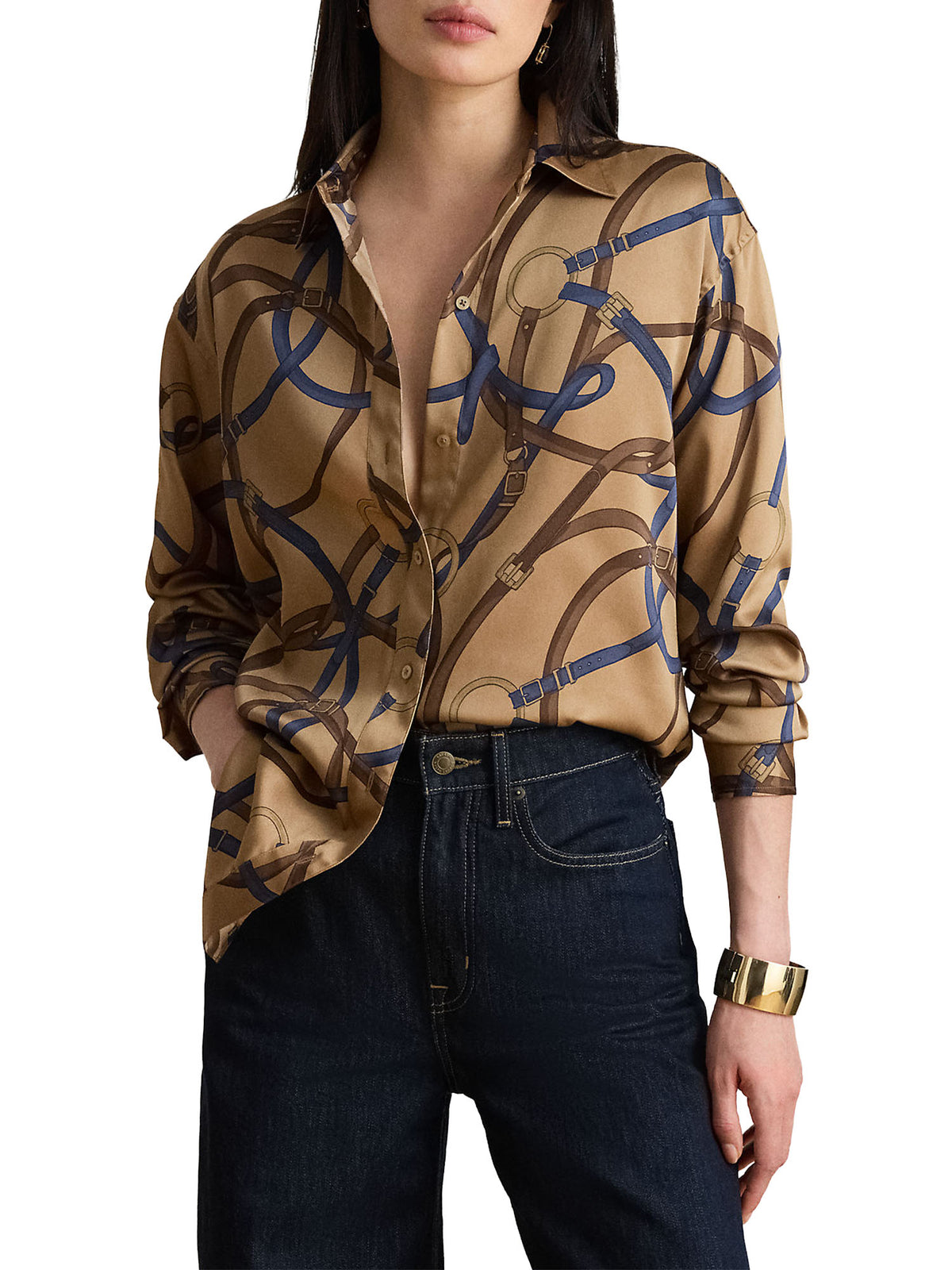 Lauren Ralph Lauren Camicia in twill con stampa equestre Multicolore