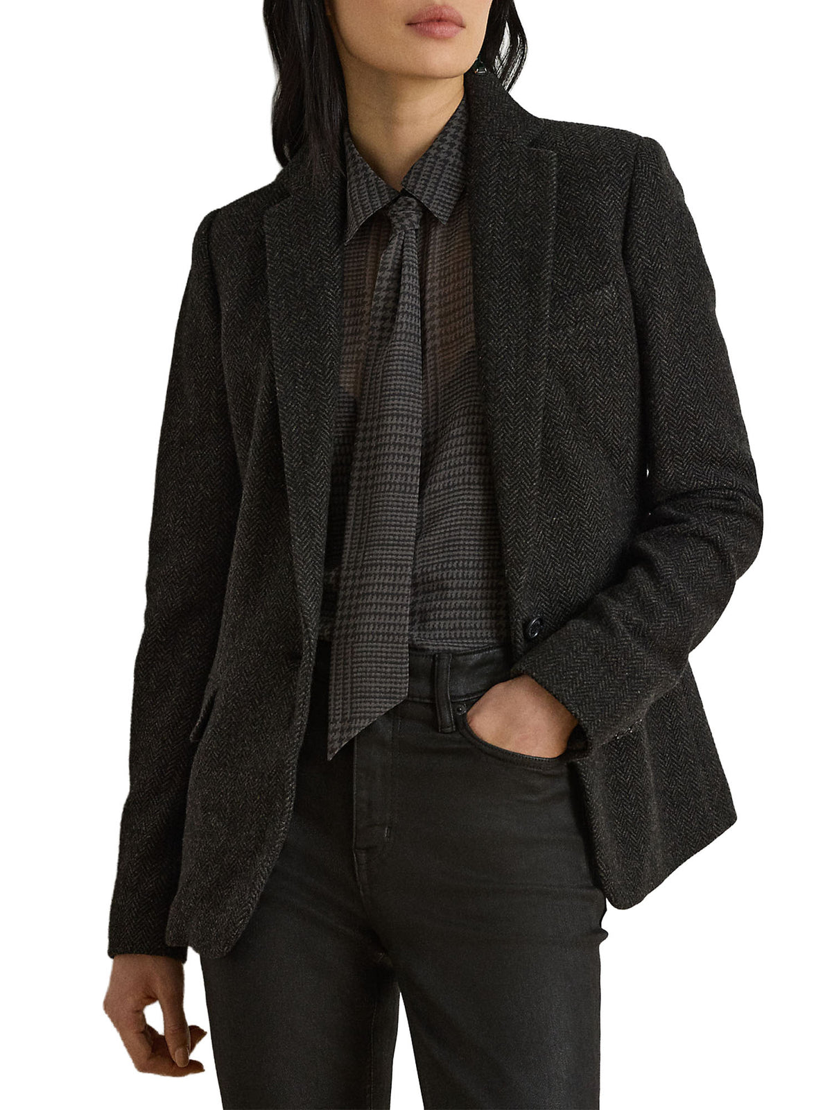 Lauren Ralph Lauren Blazer in tweed Nero