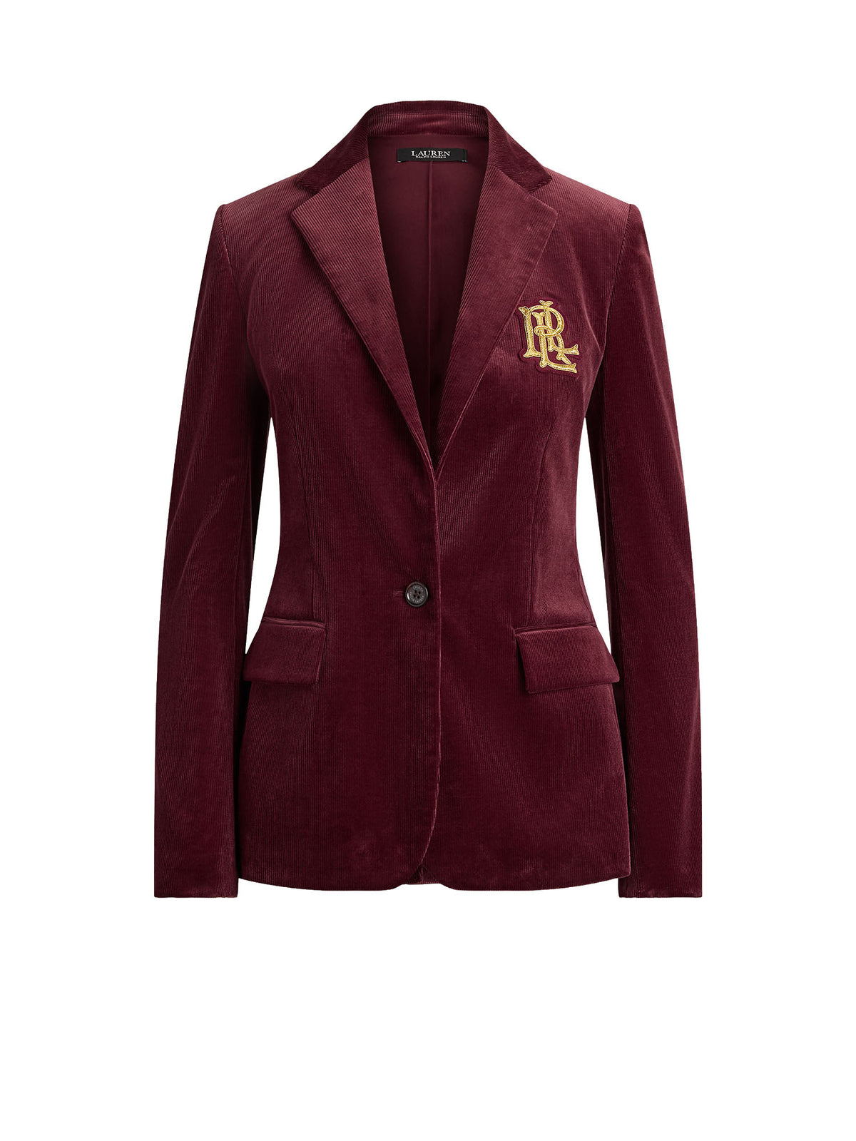 Lauren Ralph Lauren Blazer in velluto a coste stretch Rosso