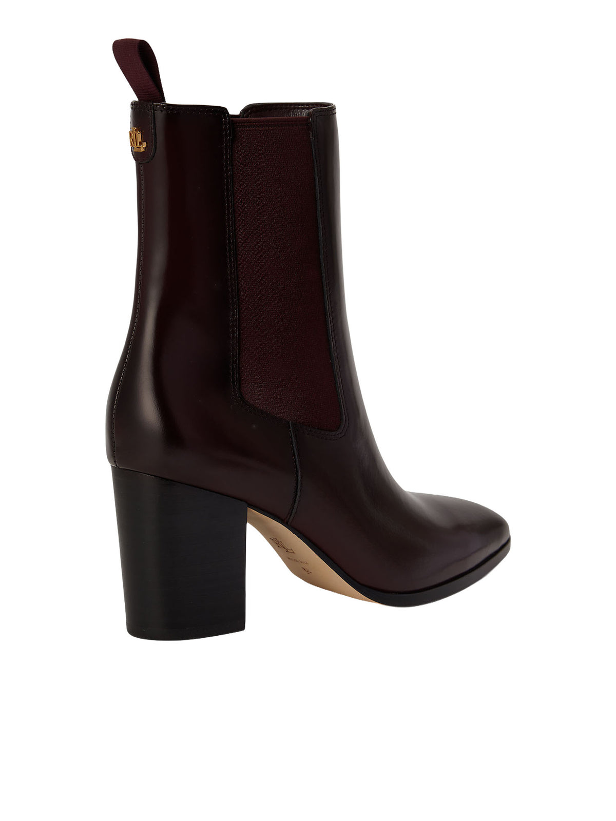 Lauren Ralph Lauren Raelynn Glazed Leather Bootie Rosso