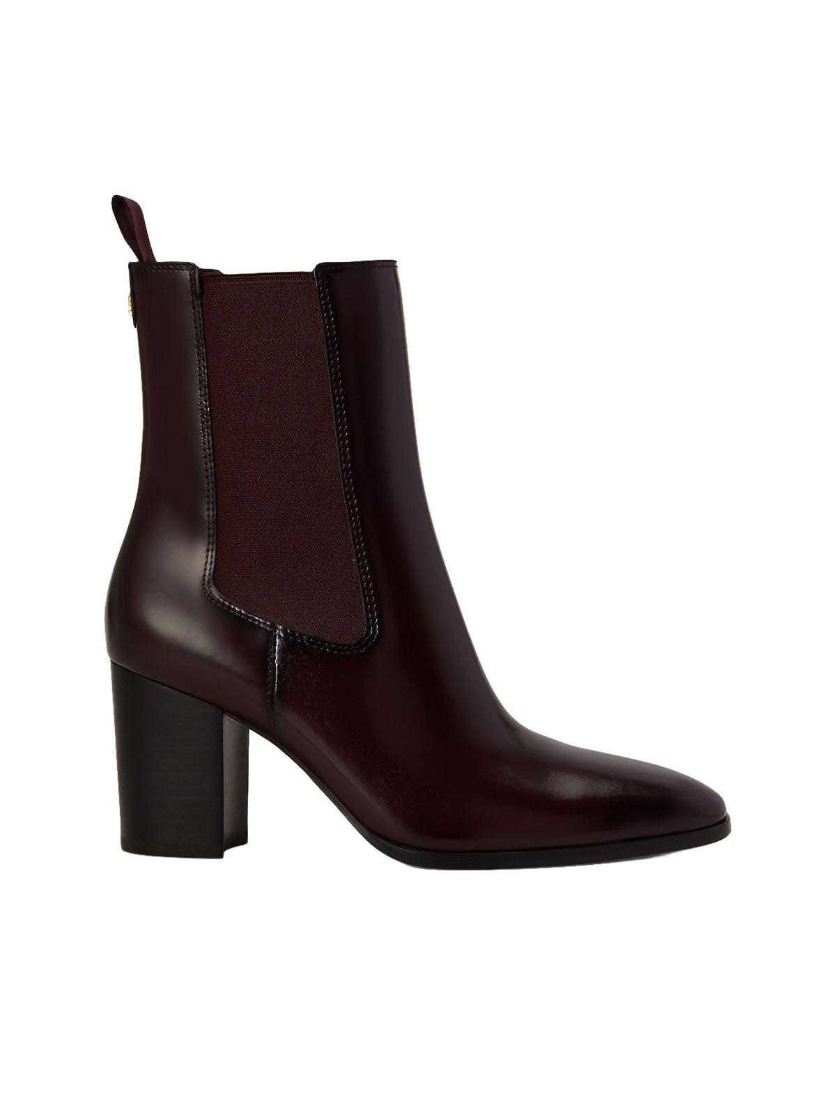 Lauren Ralph Lauren Raelynn Glazed Leather Bootie Rosso