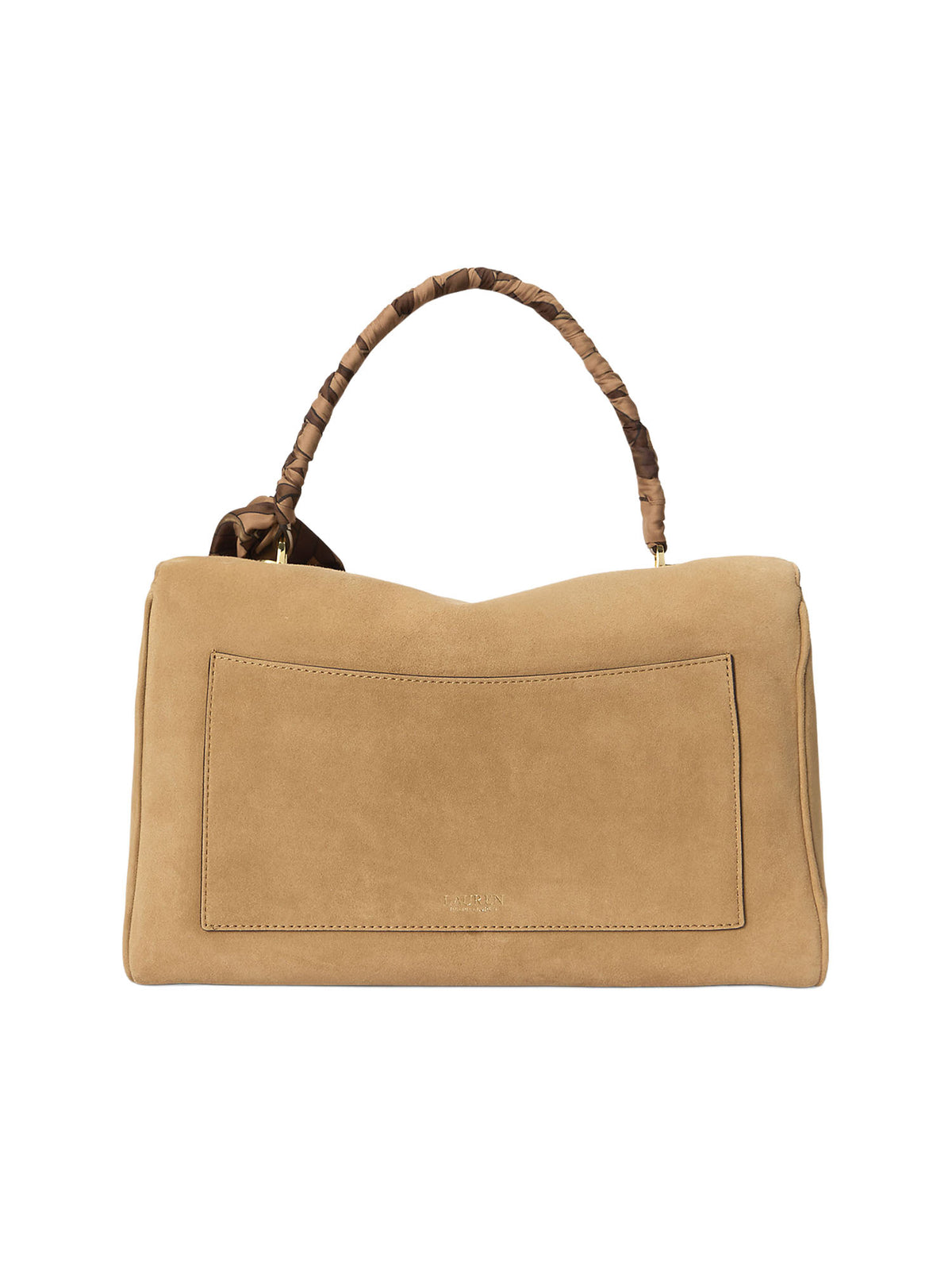 Lauren Ralph Lauren Borsa a mano Farrah media in suede Marrone