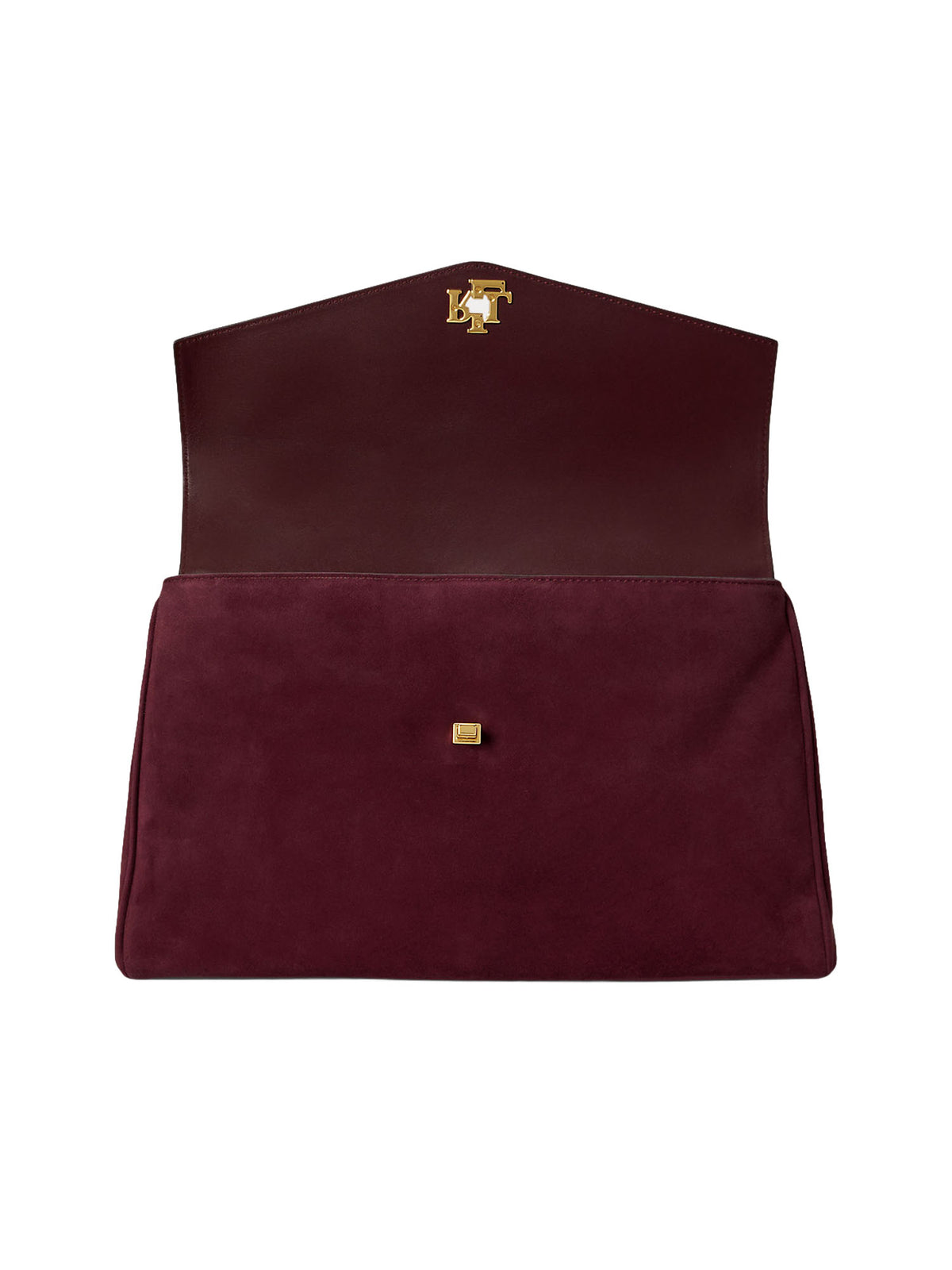 Lauren Ralph Lauren Borsa a mano Farrah media in suede Bordeaux