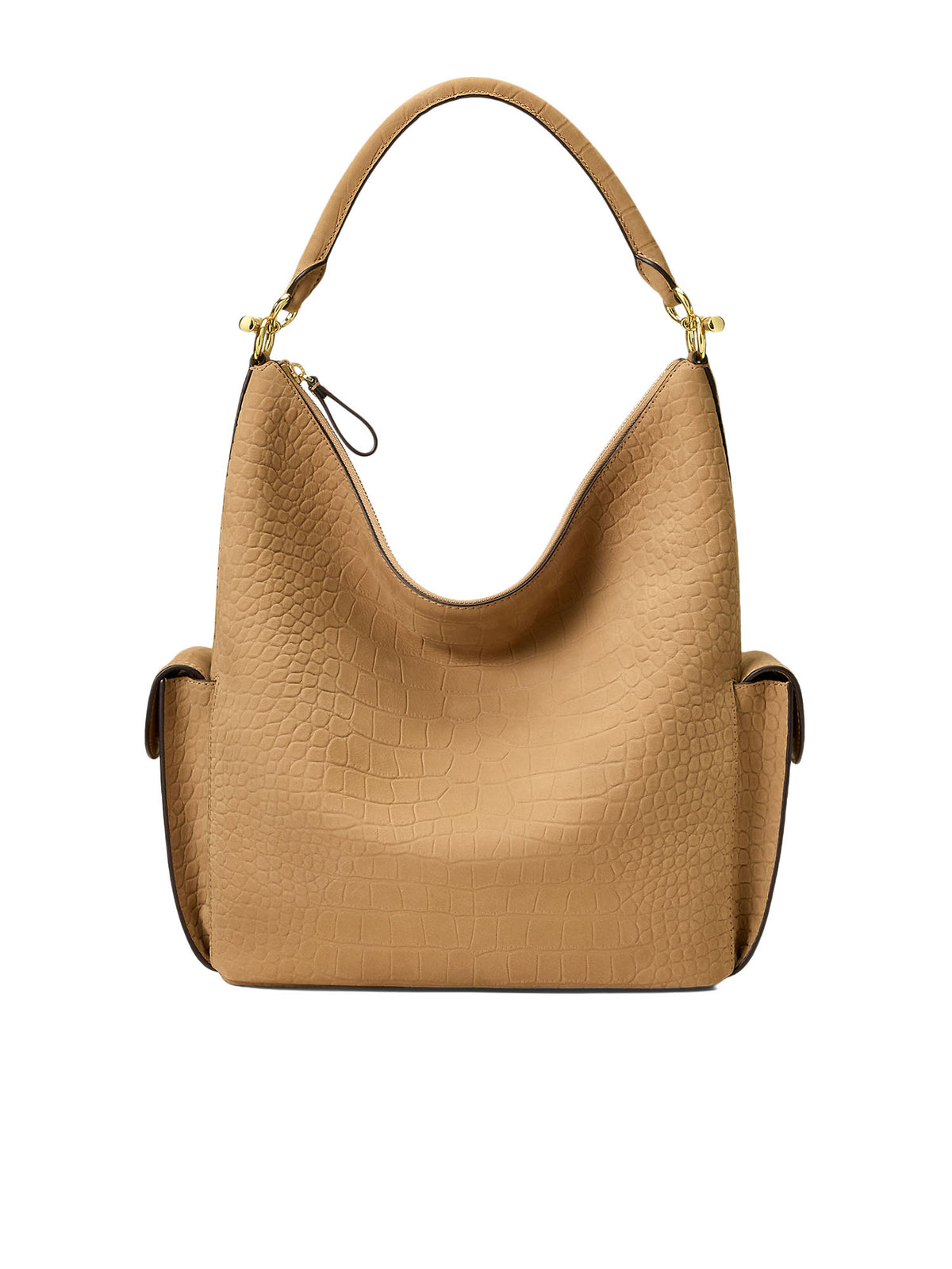 Lauren Ralph Lauren Borsa a spalla Blaike large in pelle nabuk Marrone