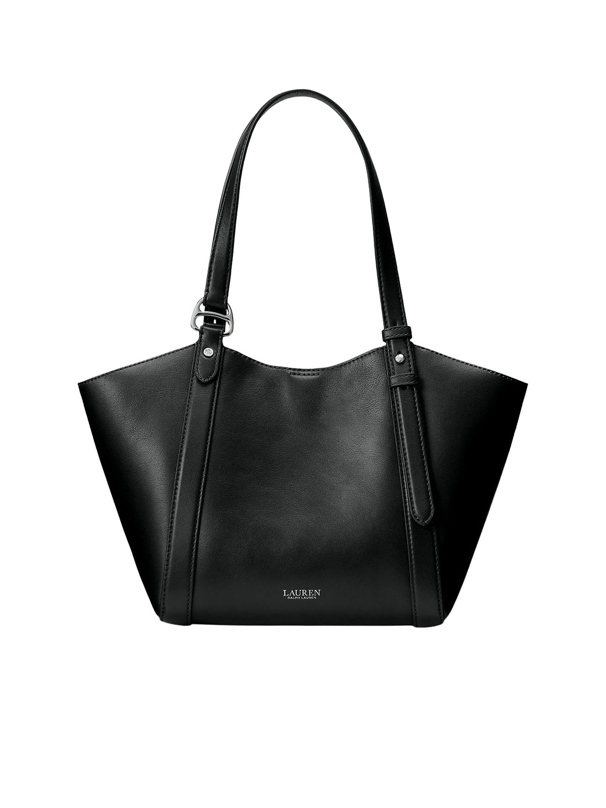 Lauren Ralph Lauren Tote piccola Tasha in pelle nappa Nero