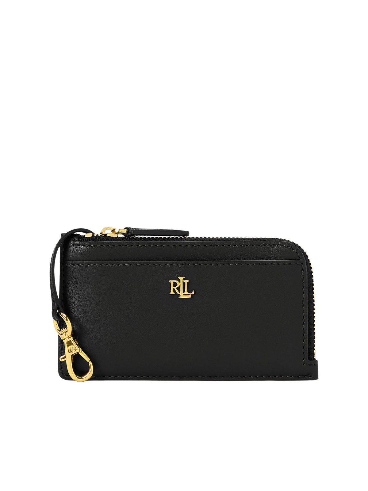Lauren Ralph Lauren Portacarte In Pelle Con Chiusura A L Nero