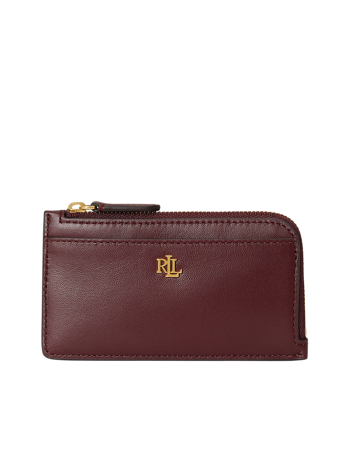 Lauren Ralph Lauren Portacarte in pelle con zip a L Rosso
