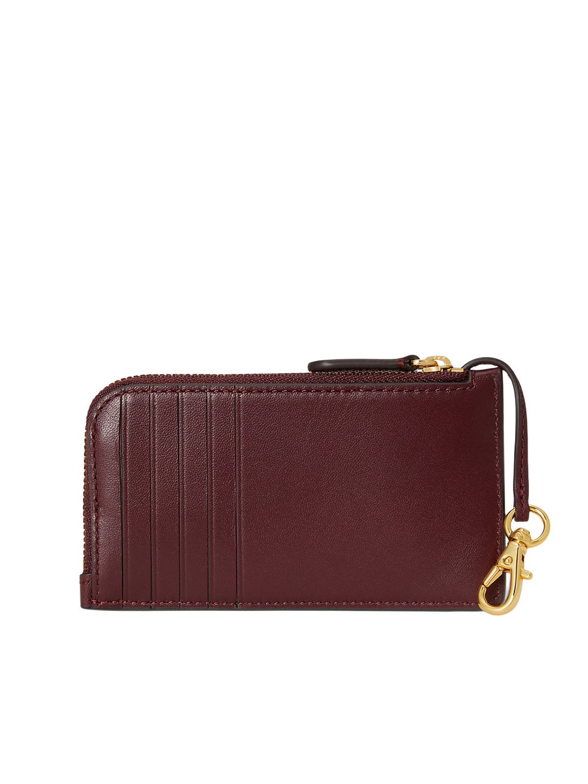Lauren Ralph Lauren Portacarte in pelle con zip a L Rosso
