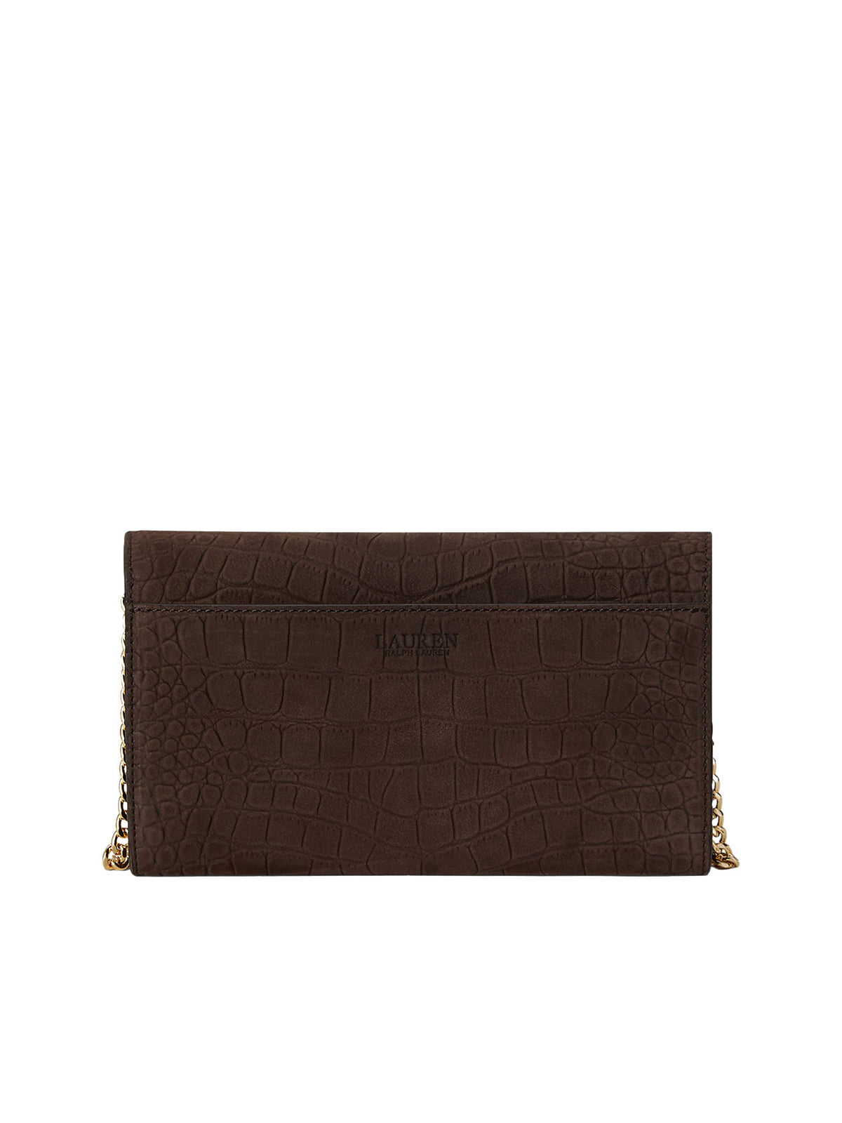 Lauren Ralph Lauren Borsa a tracolla media Adair II in pelle effetto coccodrillo Marrone