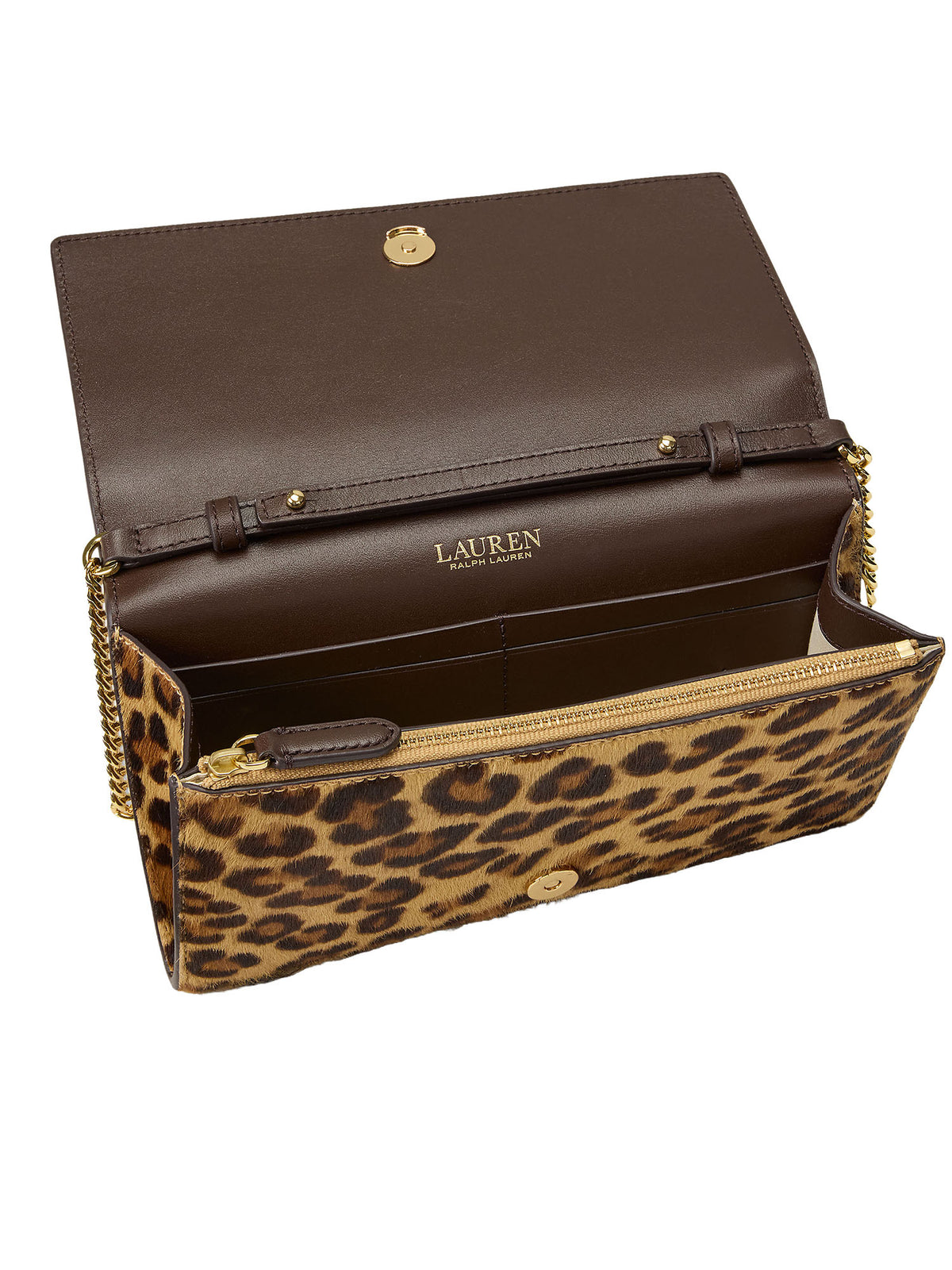 Lauren Ralph Lauren Borsa a tracolla media Adair II in cavallino stampa leopardata Animalier
