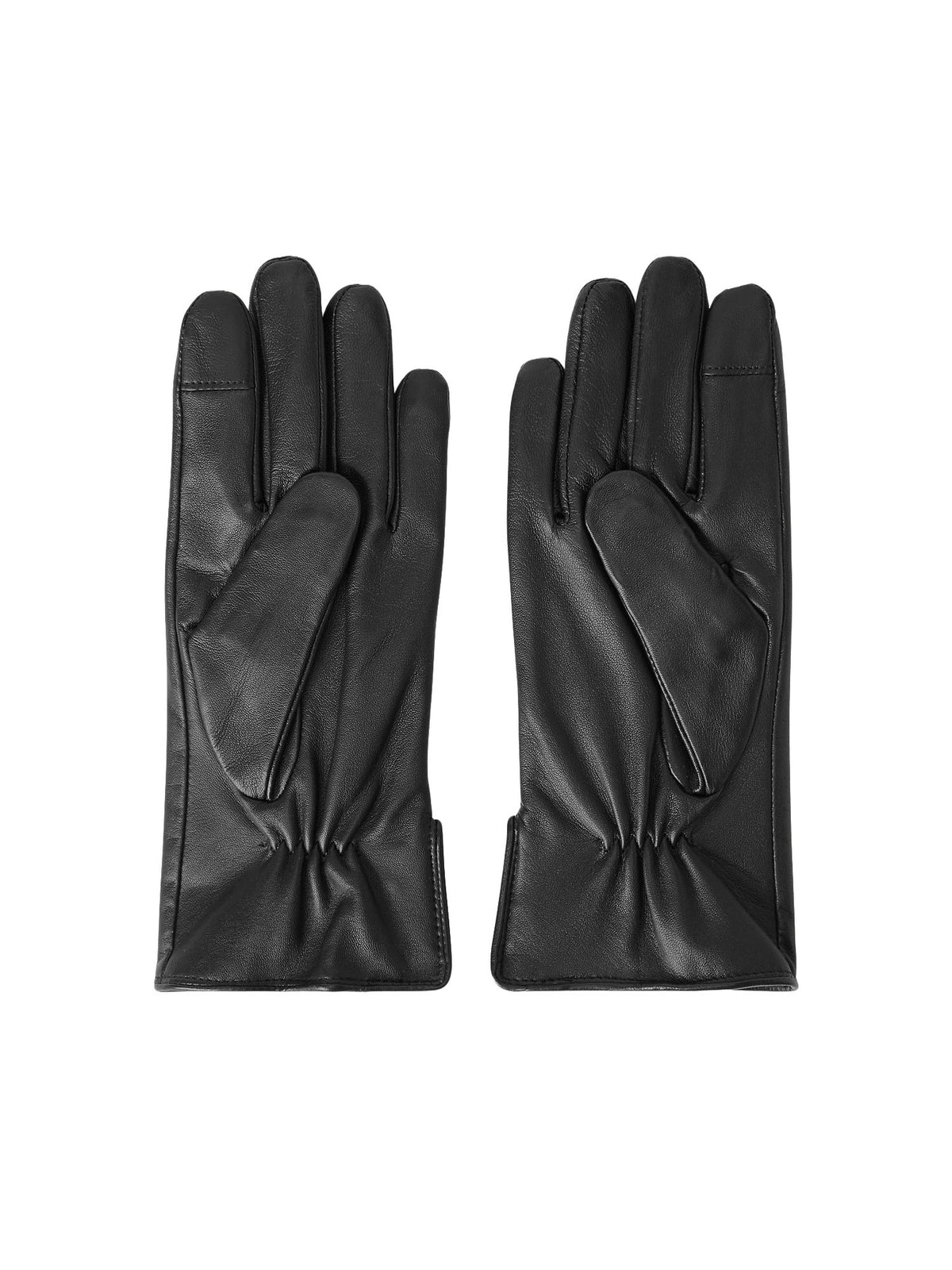 Lauren Ralph Lauren Guanti Tecnici In Pelle Di Agnello Nero