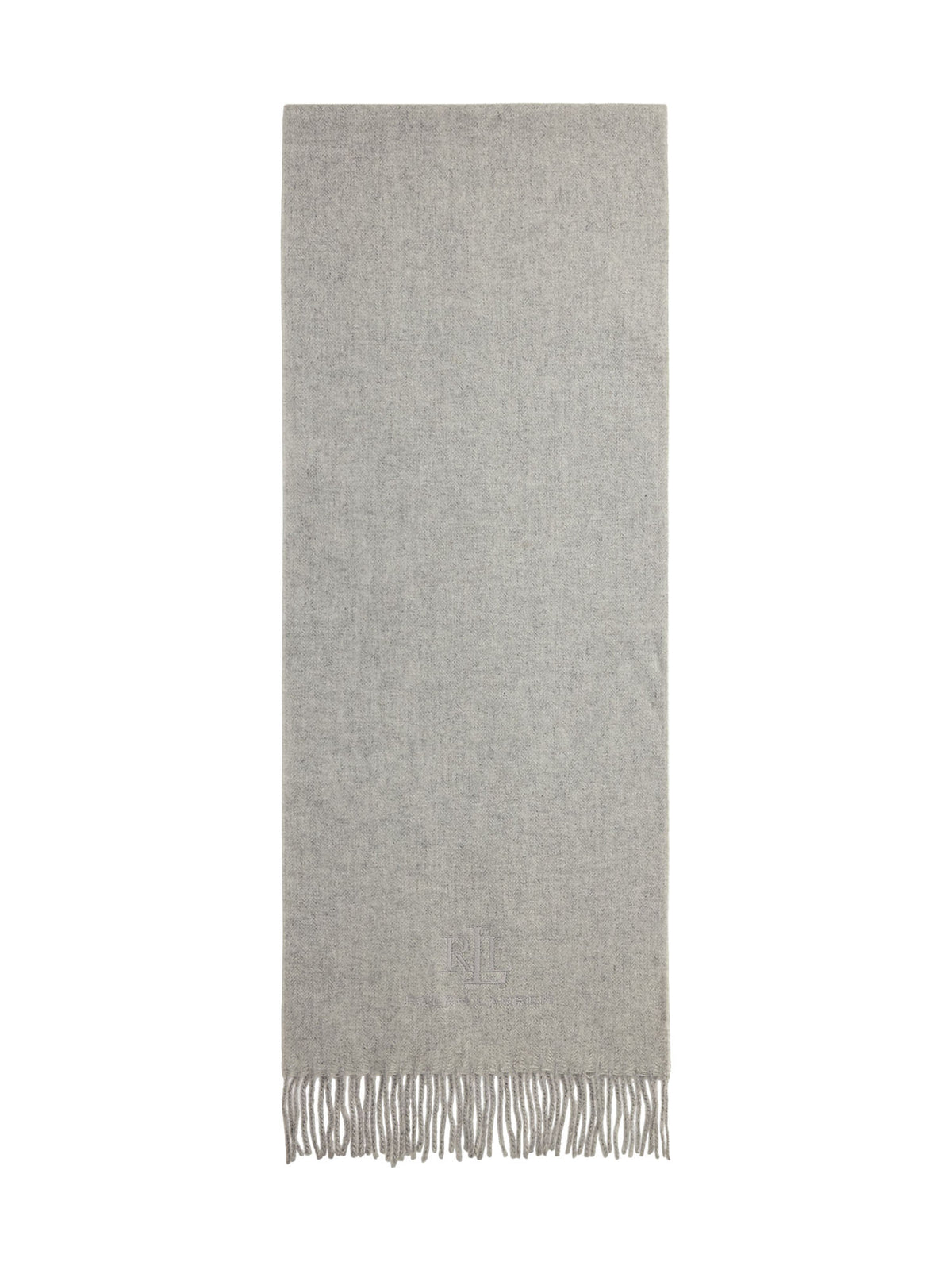 Lauren Ralph Lauren Sciarpa con motivo spigato in lana e cashmere Grigio
