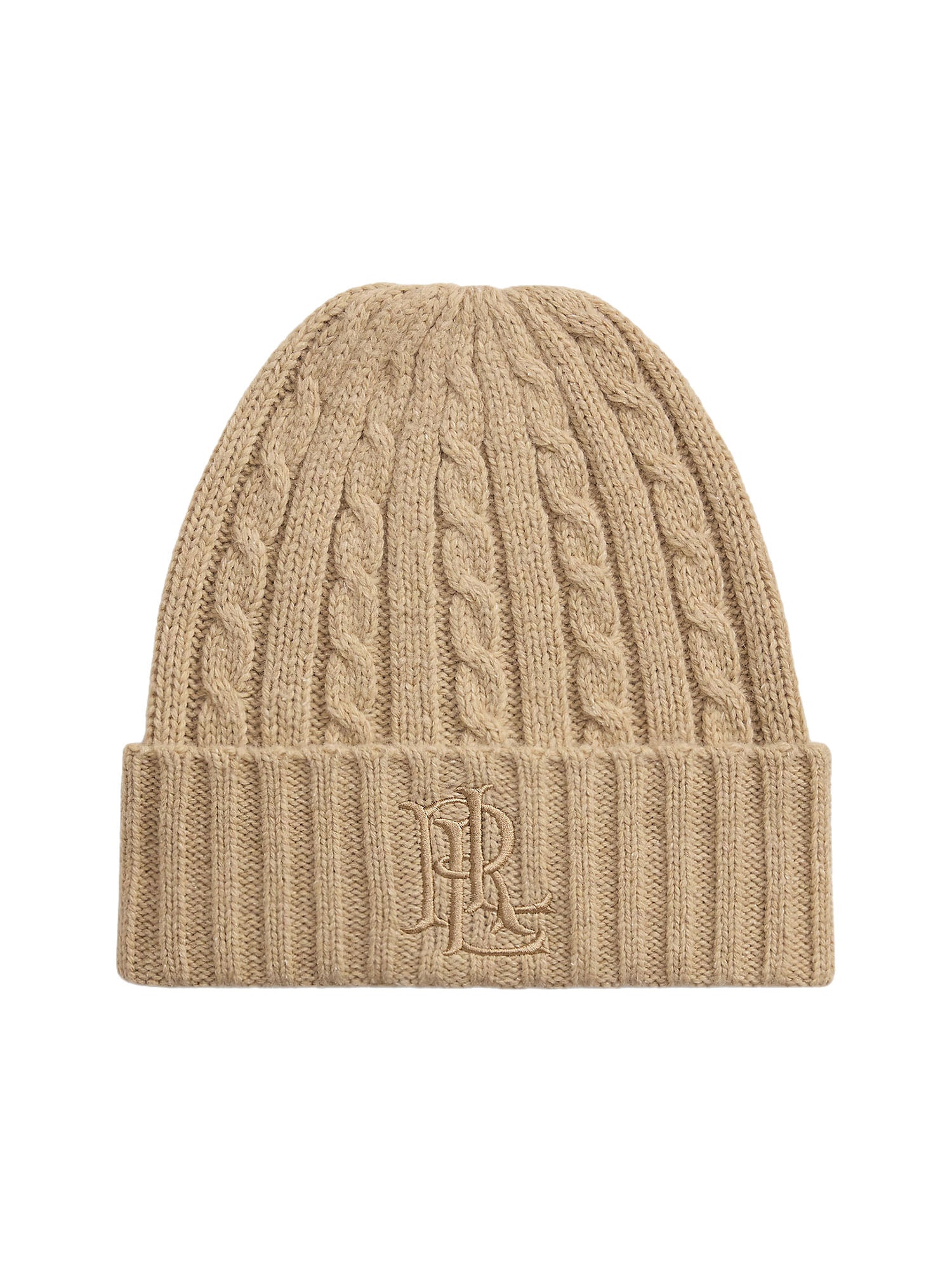 Berretto beanie a trecce con logo ricamato