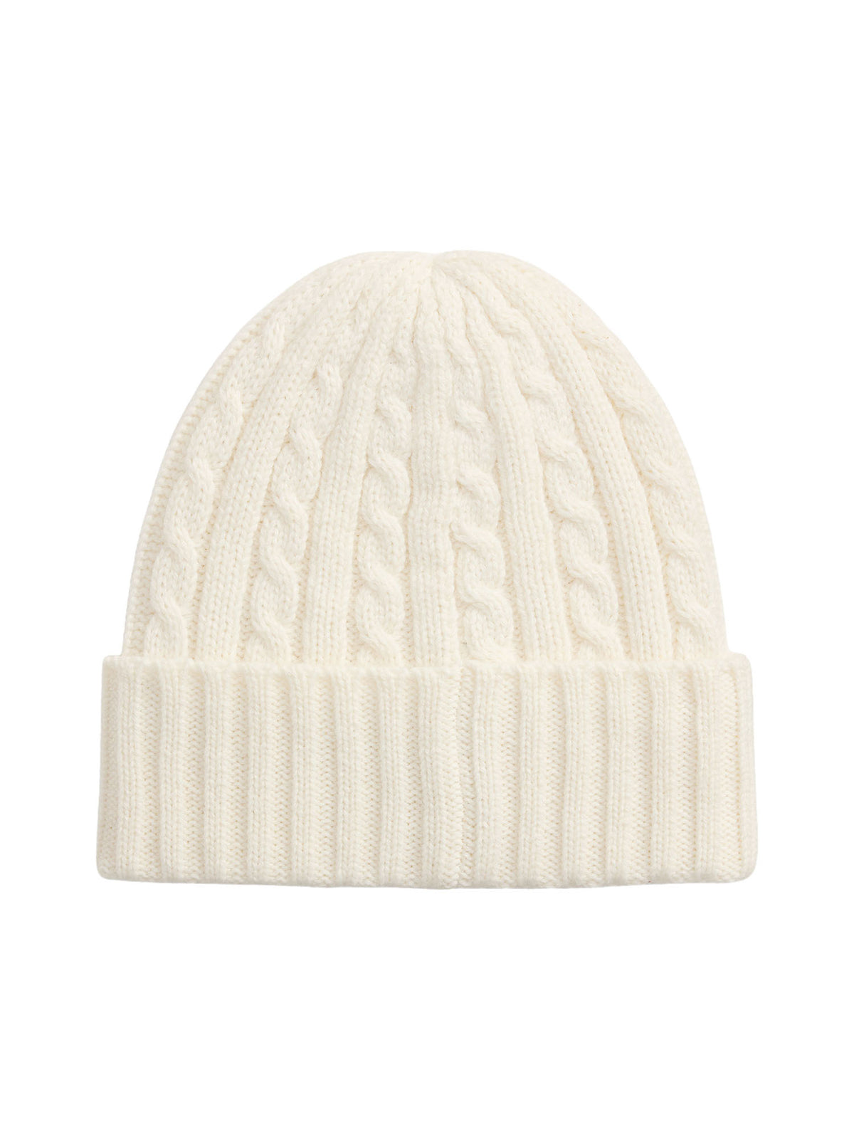 Lauren Ralph Lauren Berretto beanie a trecce con logo ricamato Beige