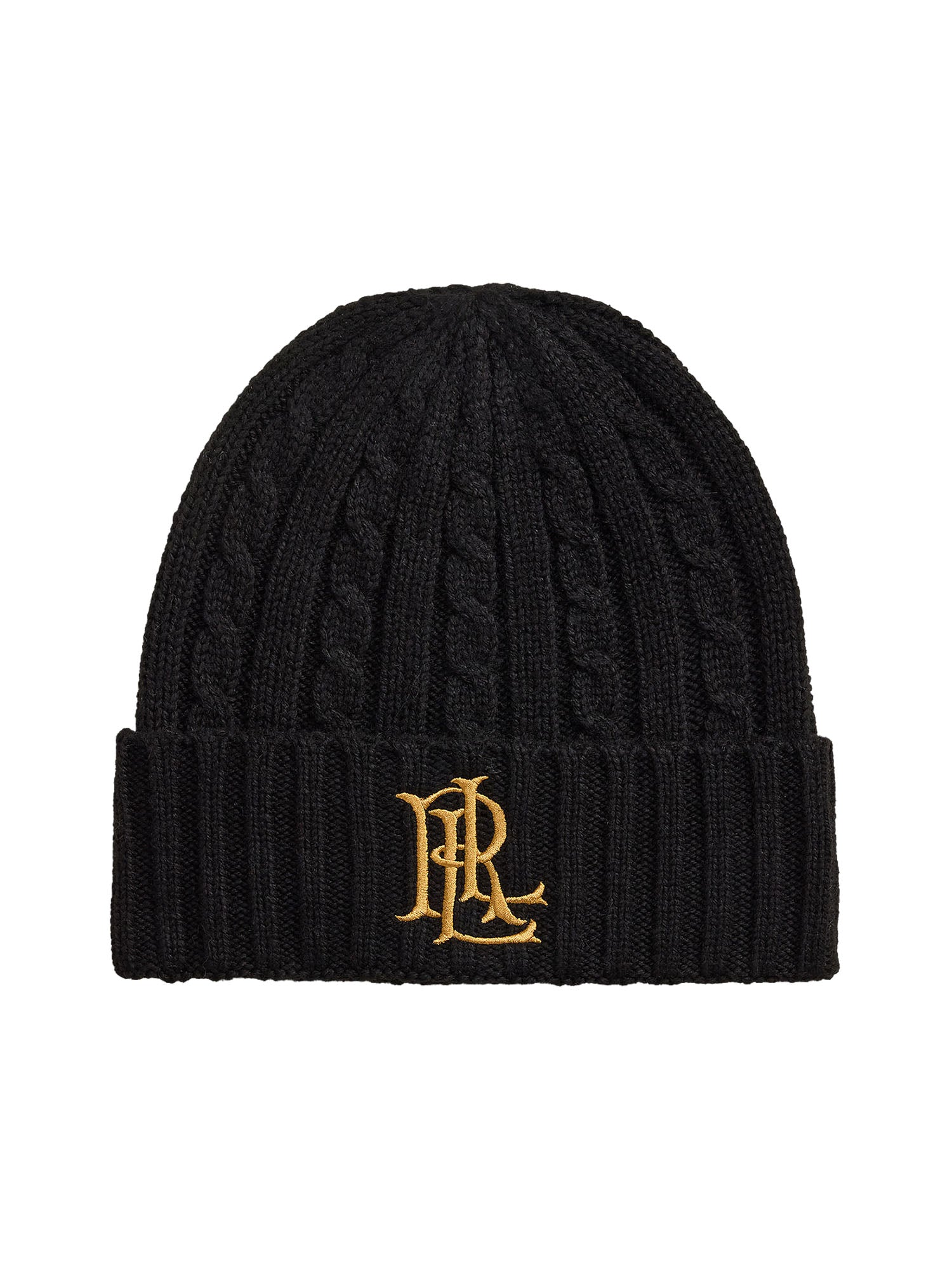 Berretto beanie a trecce con logo ricamato