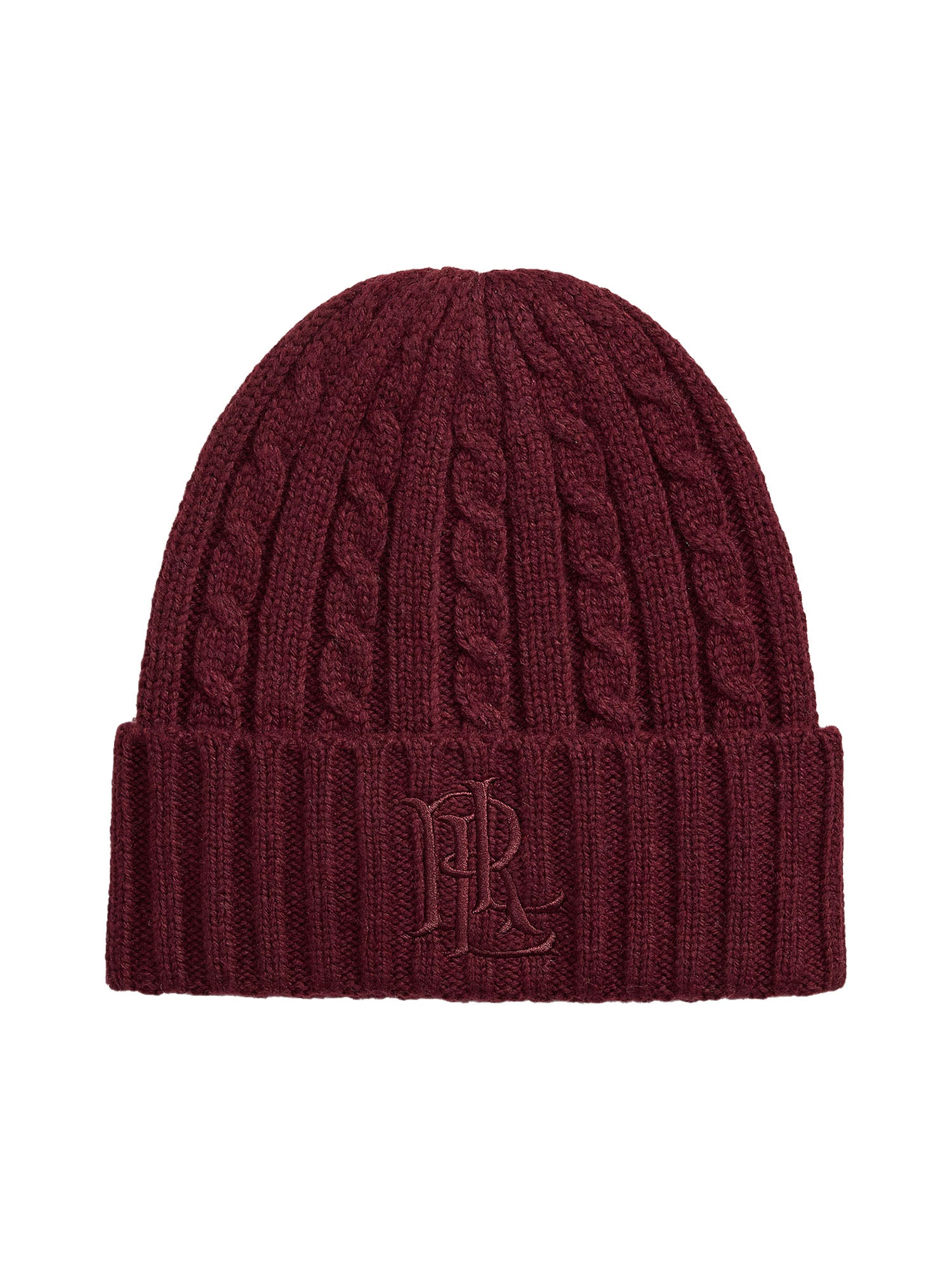 Berretto beanie a trecce con logo ricamato