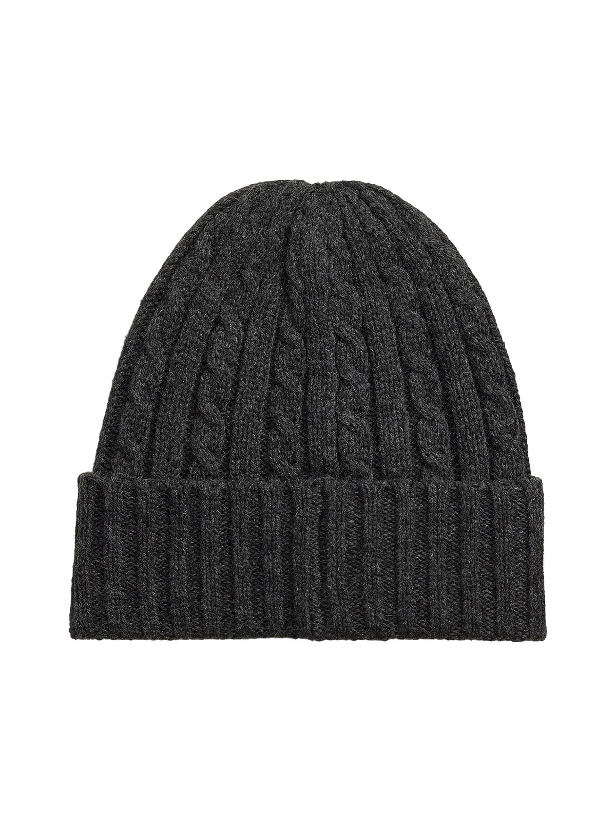 Lauren Ralph Lauren Berretto beanie a trecce con logo ricamato Grigio