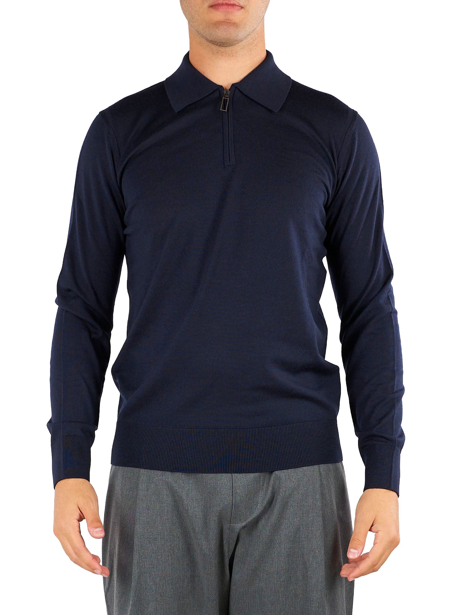 Maglia polo con zip