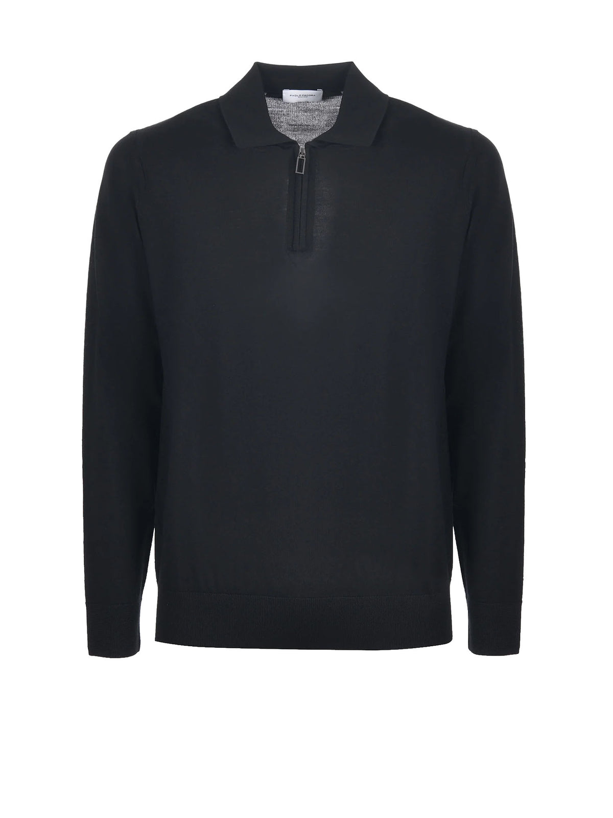 Paolo Pecora Maglia polo con zip Nero