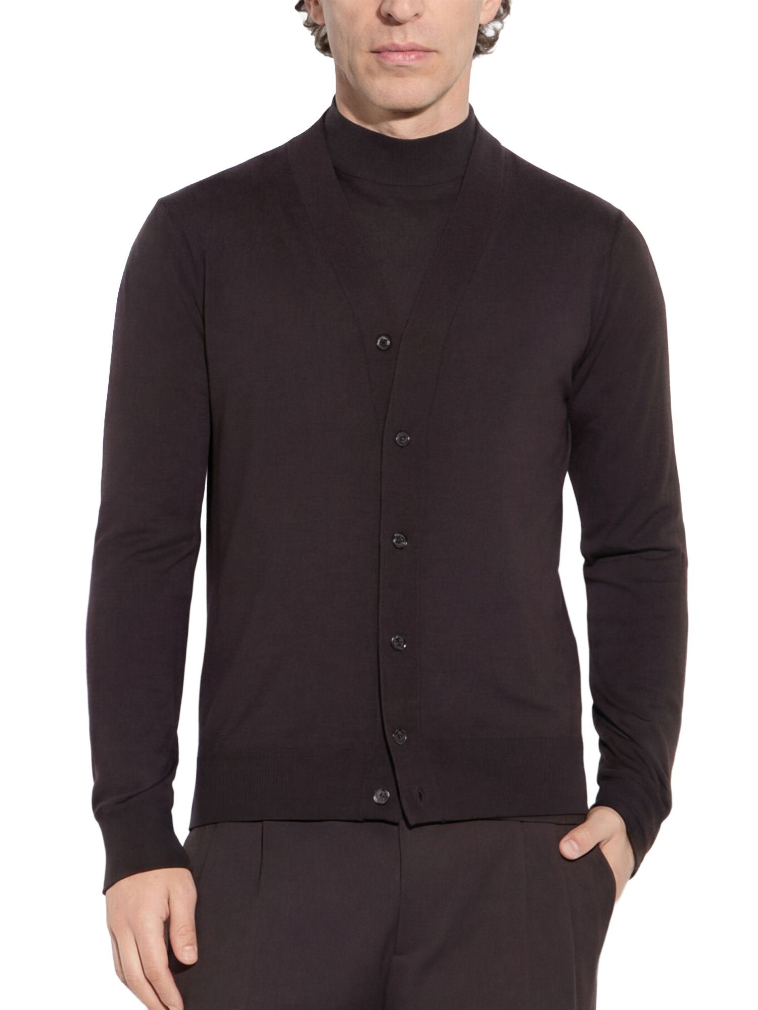 Paolo Pecora Maglia cardigan Marrone