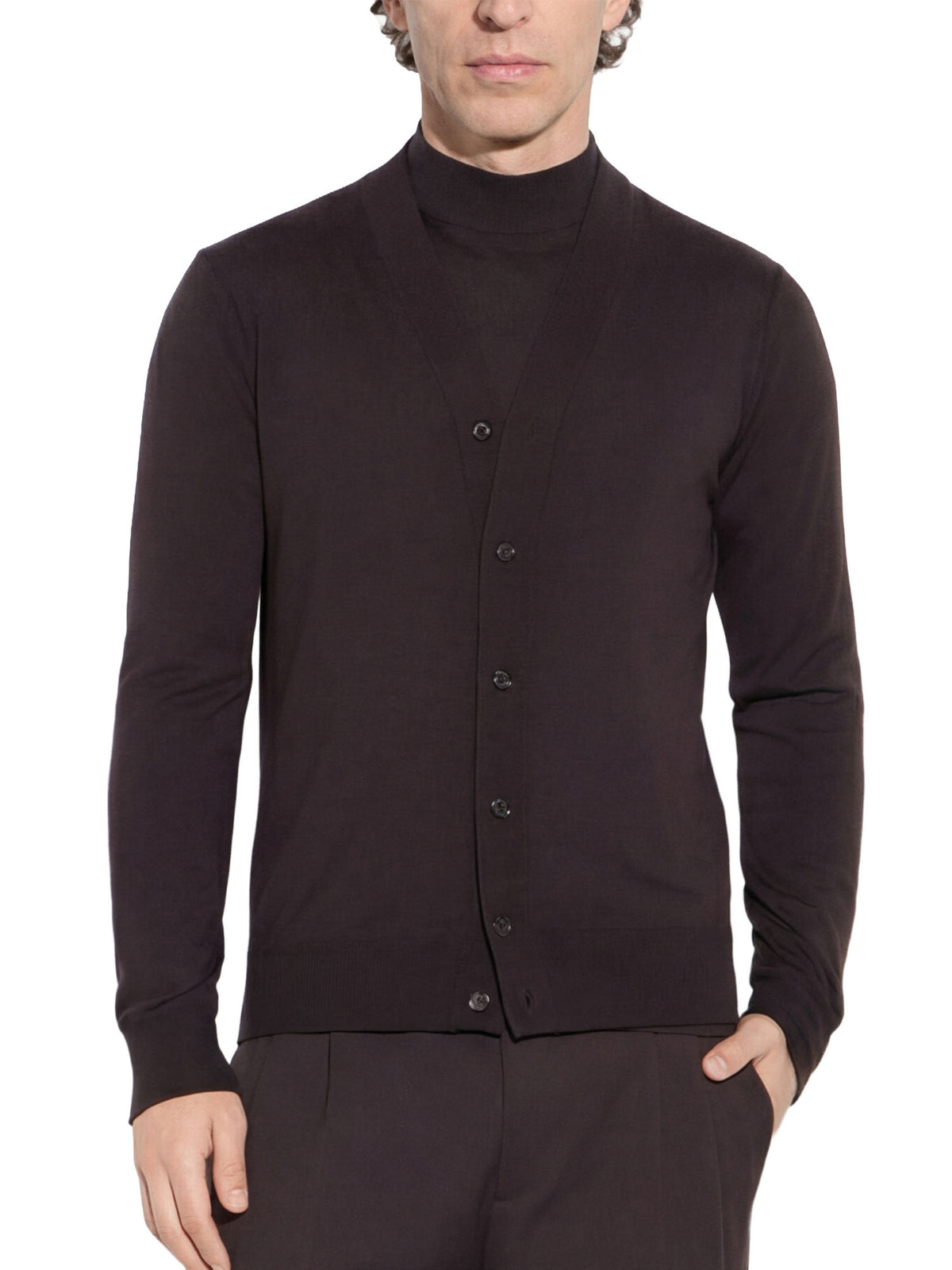 Paolo Pecora Maglia cardigan Marrone