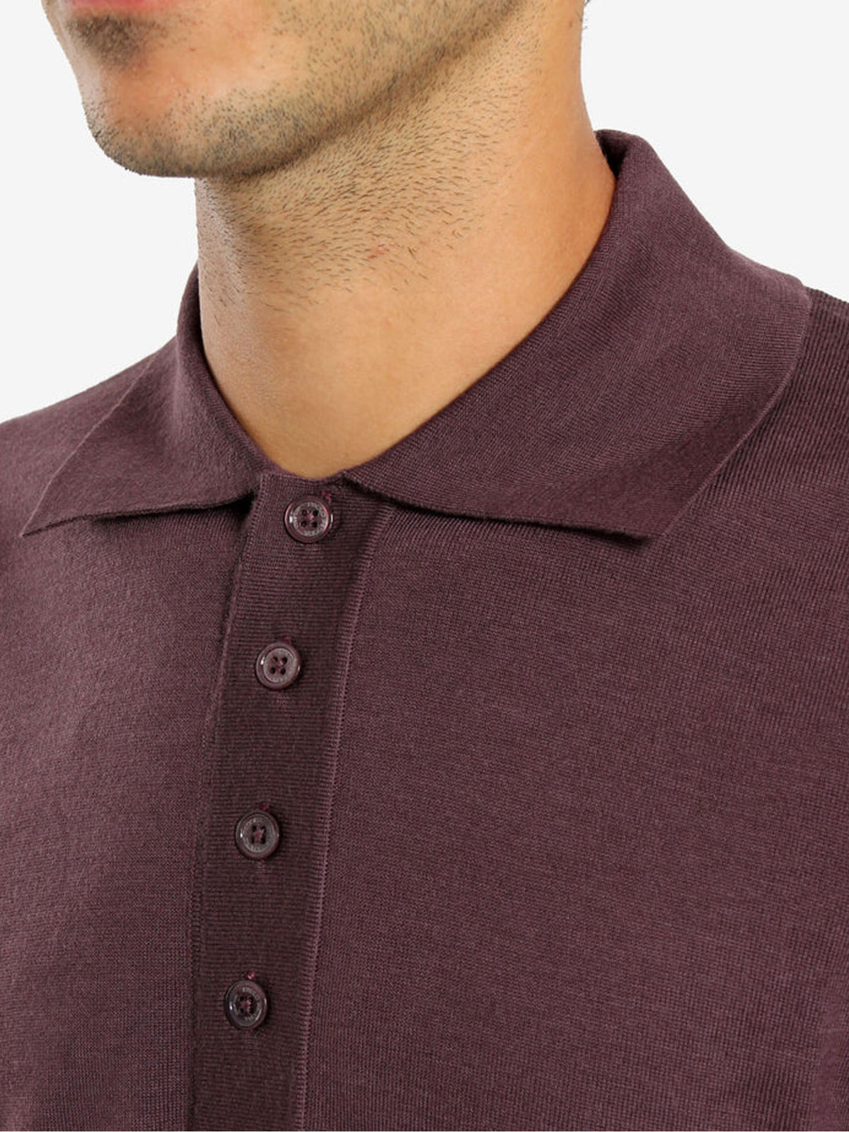Paolo Pecora Polo in lana merino extrafine Viola