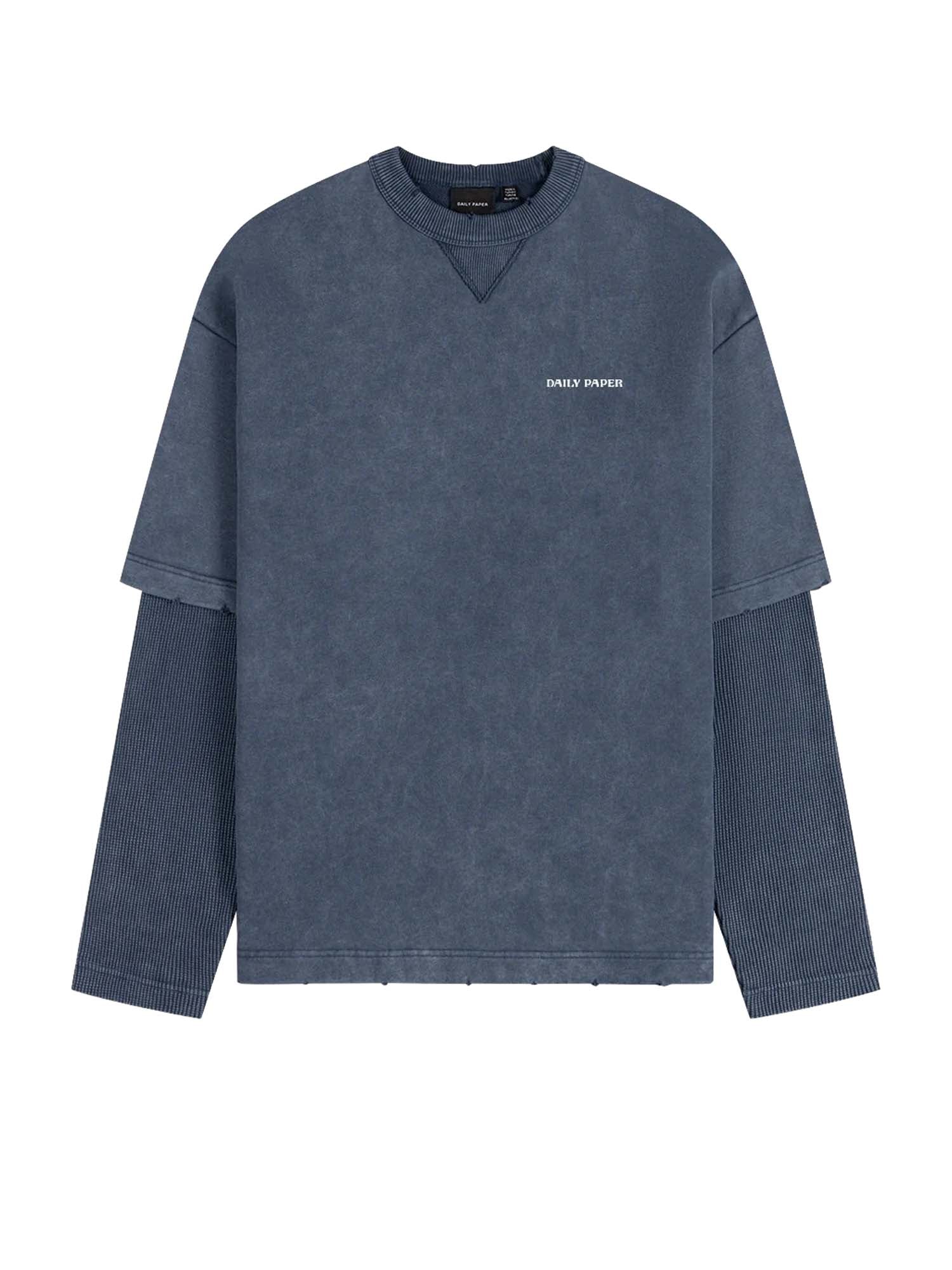Daily Paper Big Dipper Blue Layered LS T-Shirt Blu