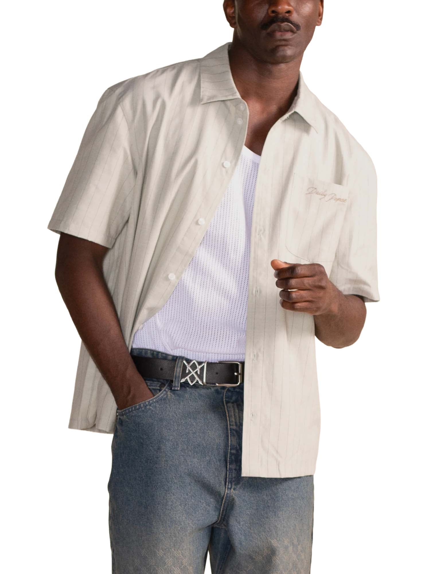 Daily Paper Green Stripe Script Shirt Verde