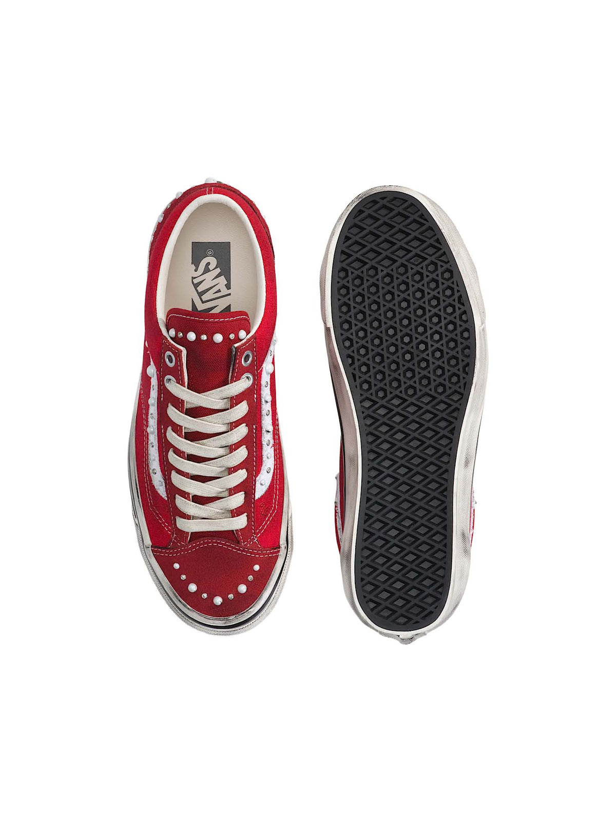 Vans Scarpe Premium Old Skool 36 Yacht Club Pearlized Rosso