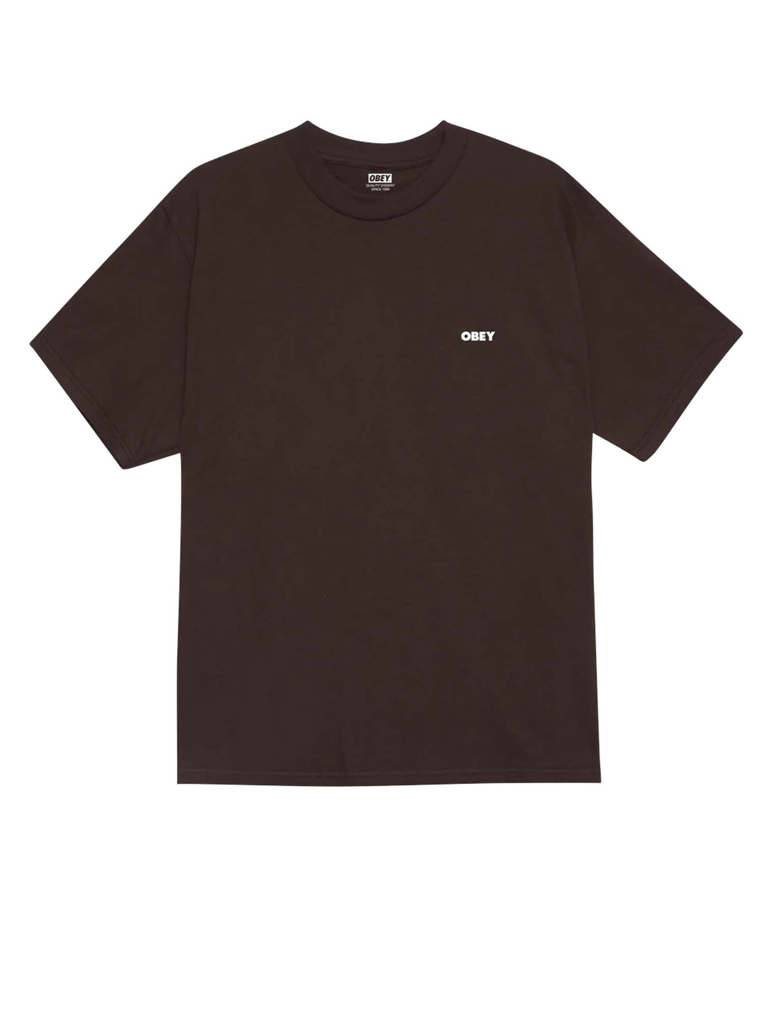Obey Exclamation Classic T-Shirt Marrone