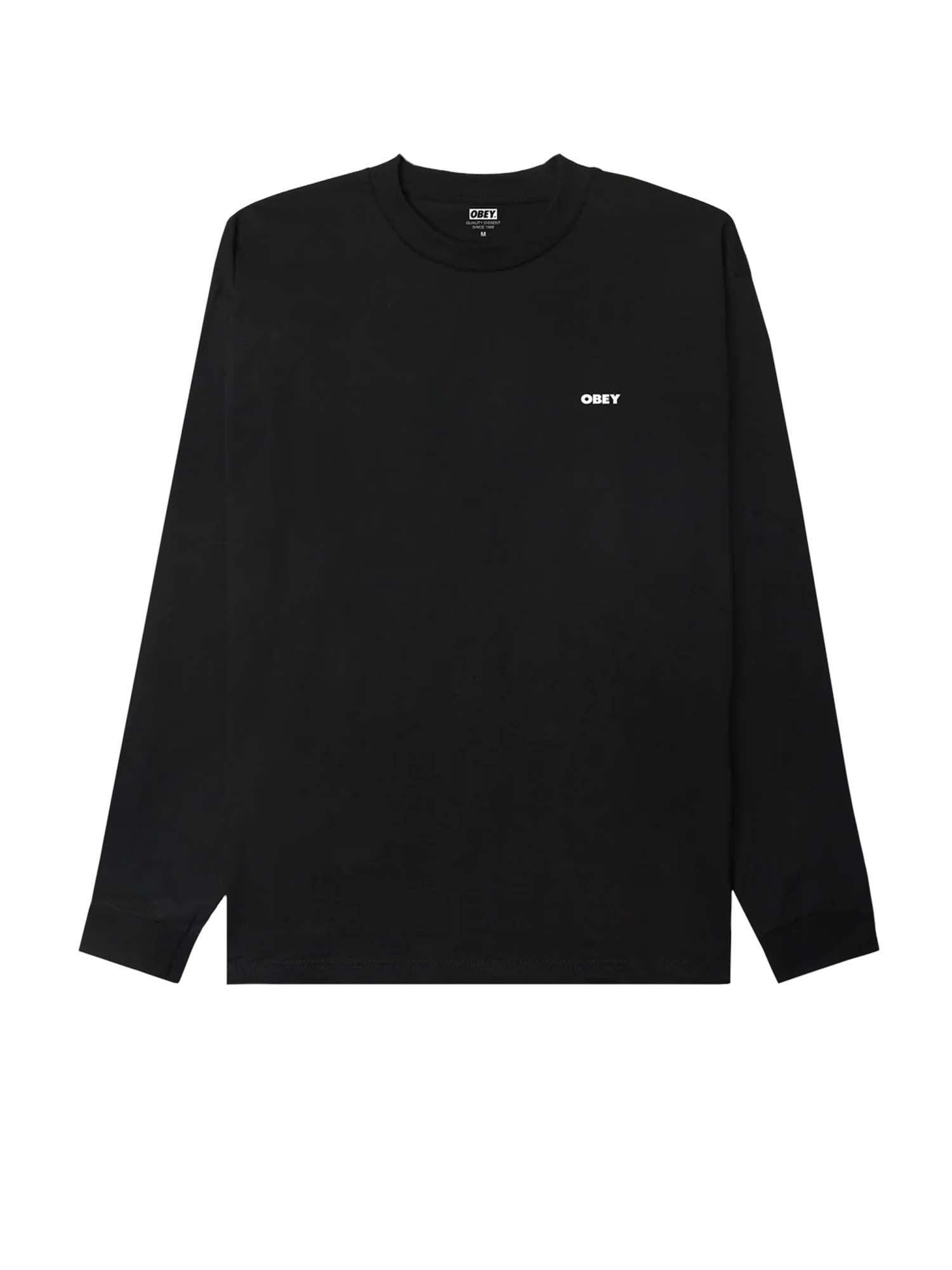 Obey The Medium Is The Message Classic Ls T-Shirt Nero