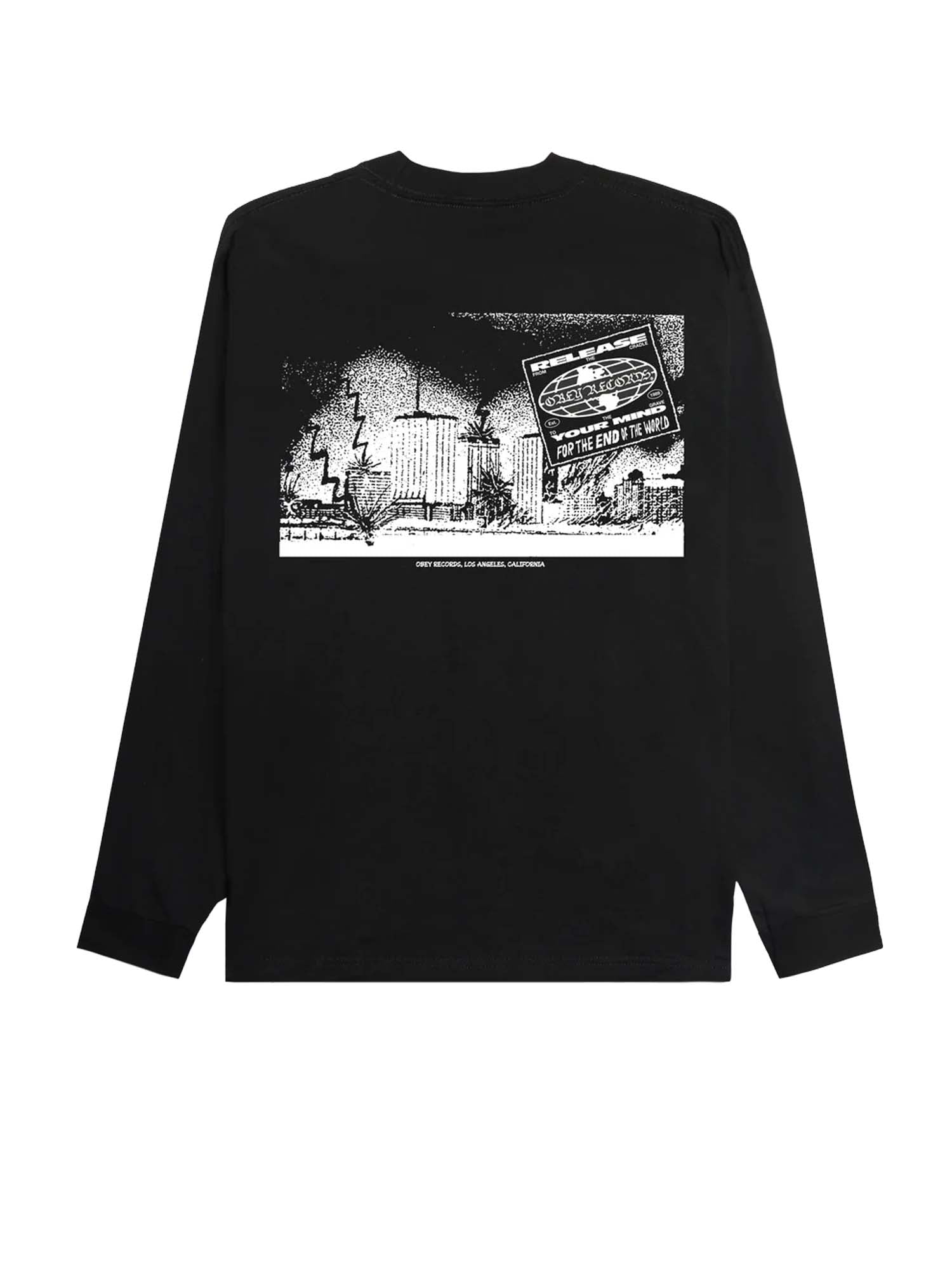 Obey Release Your Mind Classic Ls T-Shirt Nero