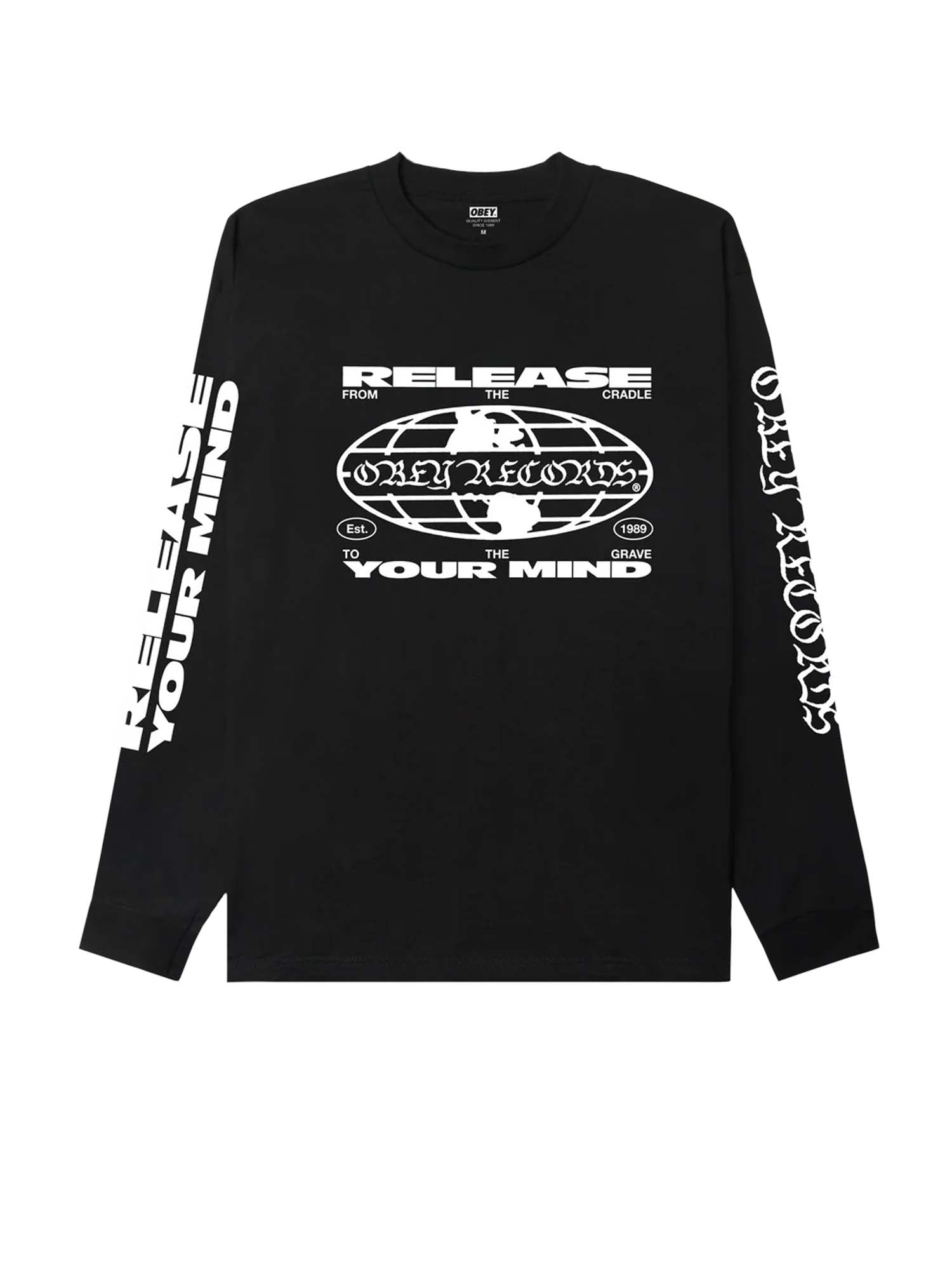 Obey Release Your Mind Classic Ls T-Shirt Nero