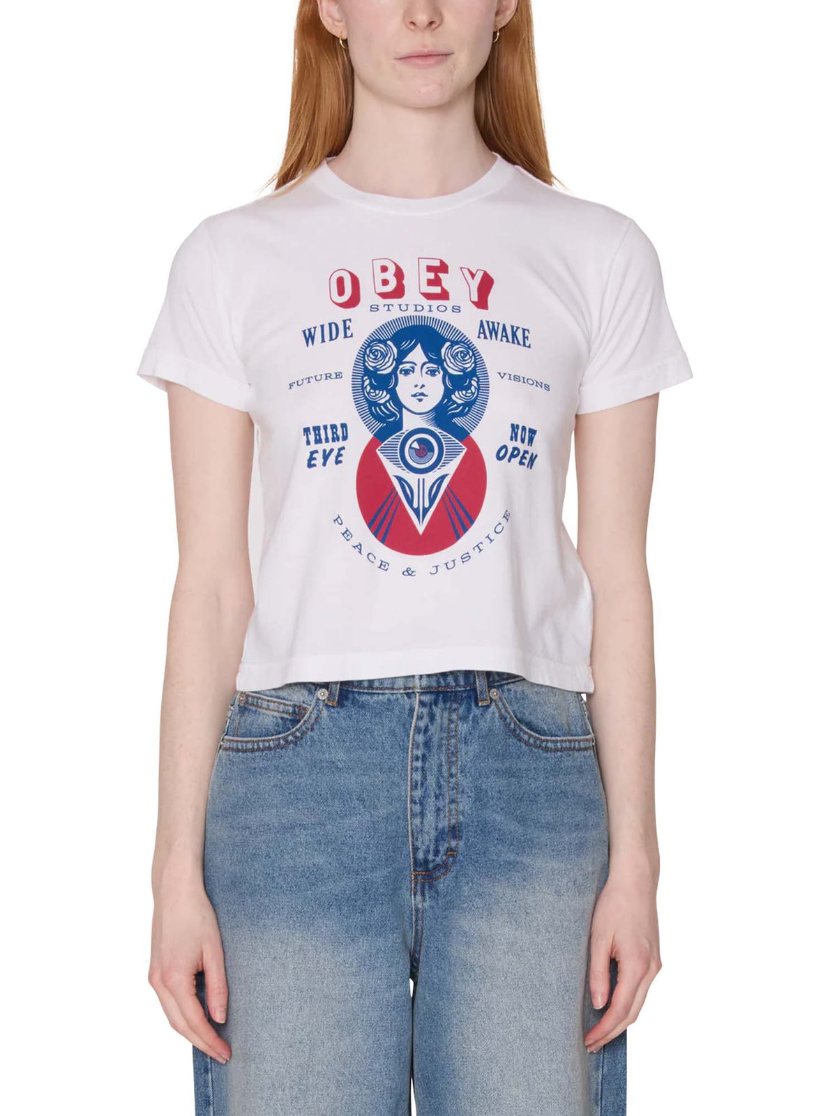Obey Make Art Third Eye Kaia T-Shirt Bianco
