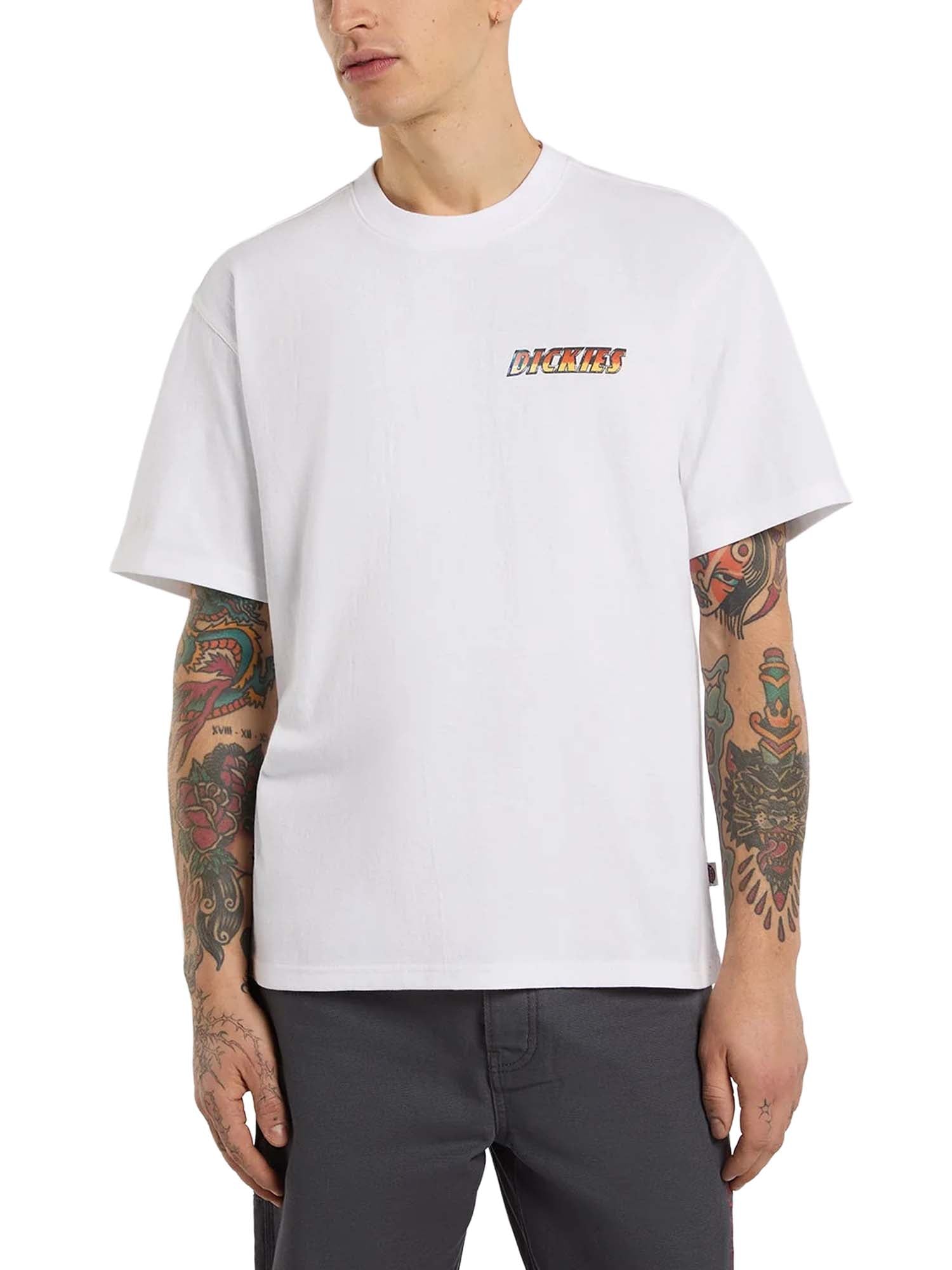 Dickies T-shirt di peso medio Nashport pit crew Bianco