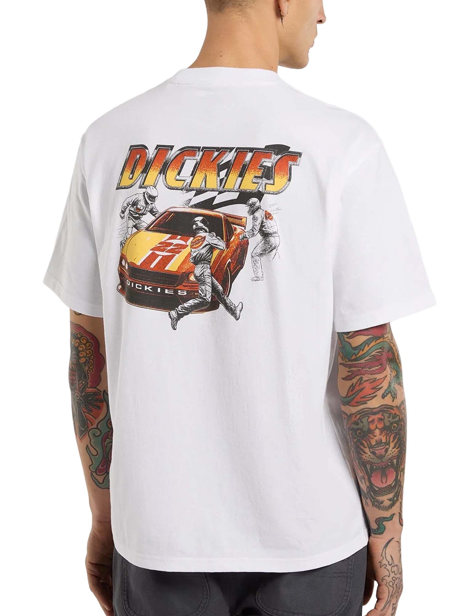 Dickies T-shirt di peso medio Nashport pit crew Bianco
