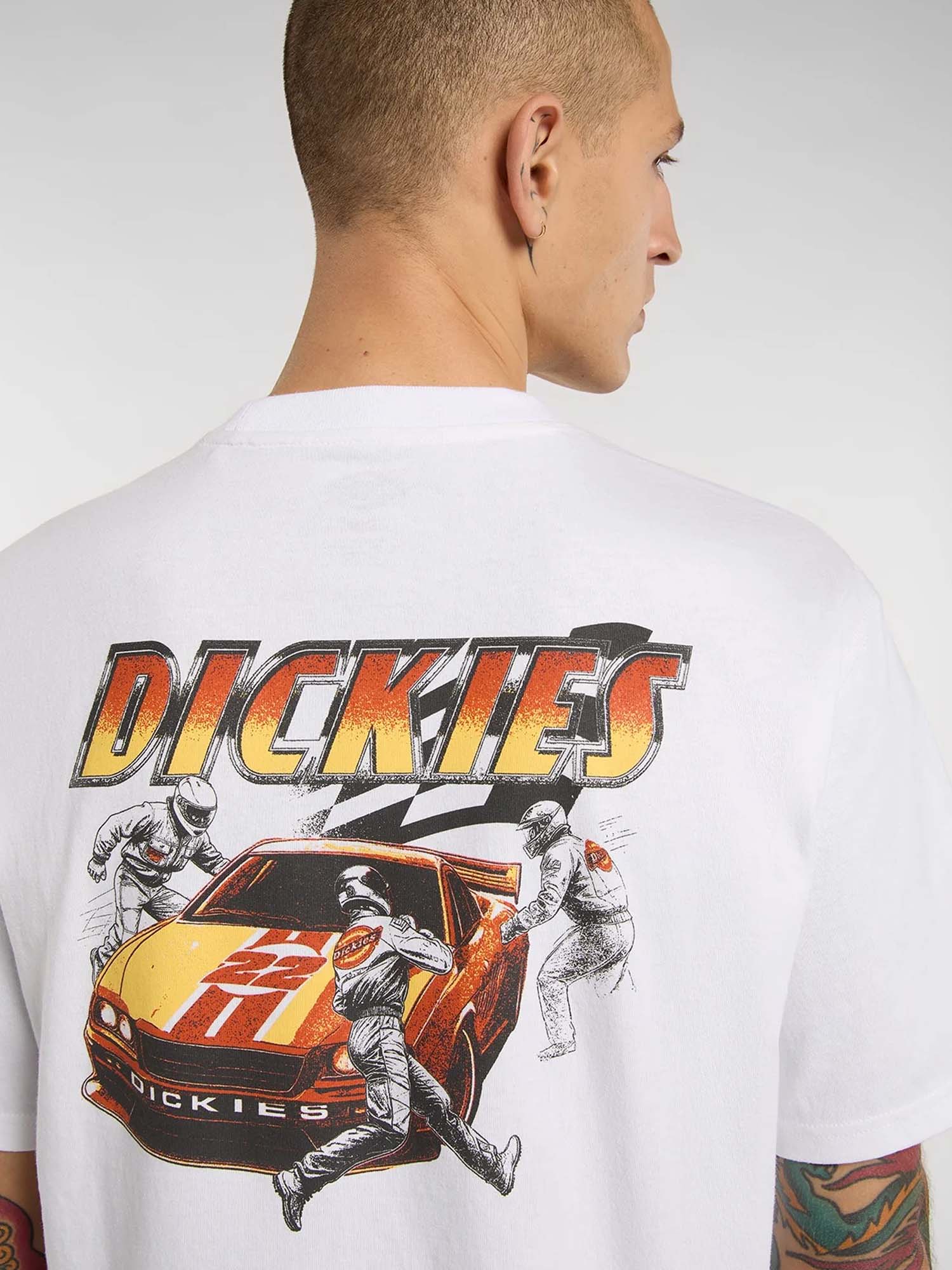 Dickies T-shirt di peso medio Nashport pit crew Bianco