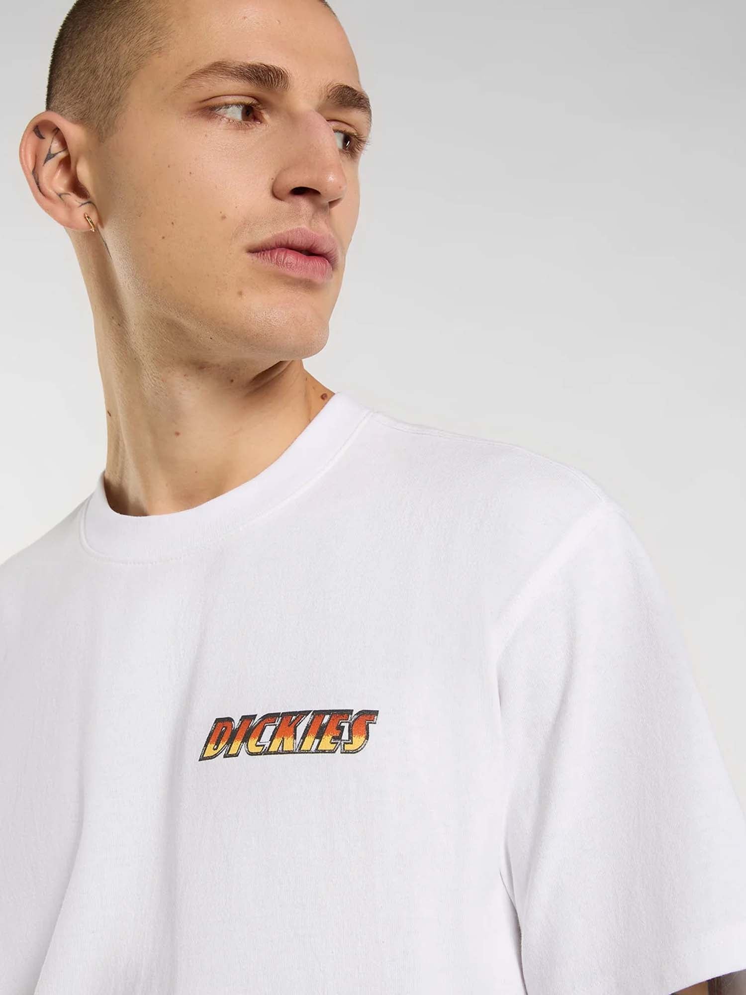 Dickies T-shirt di peso medio Nashport pit crew Bianco