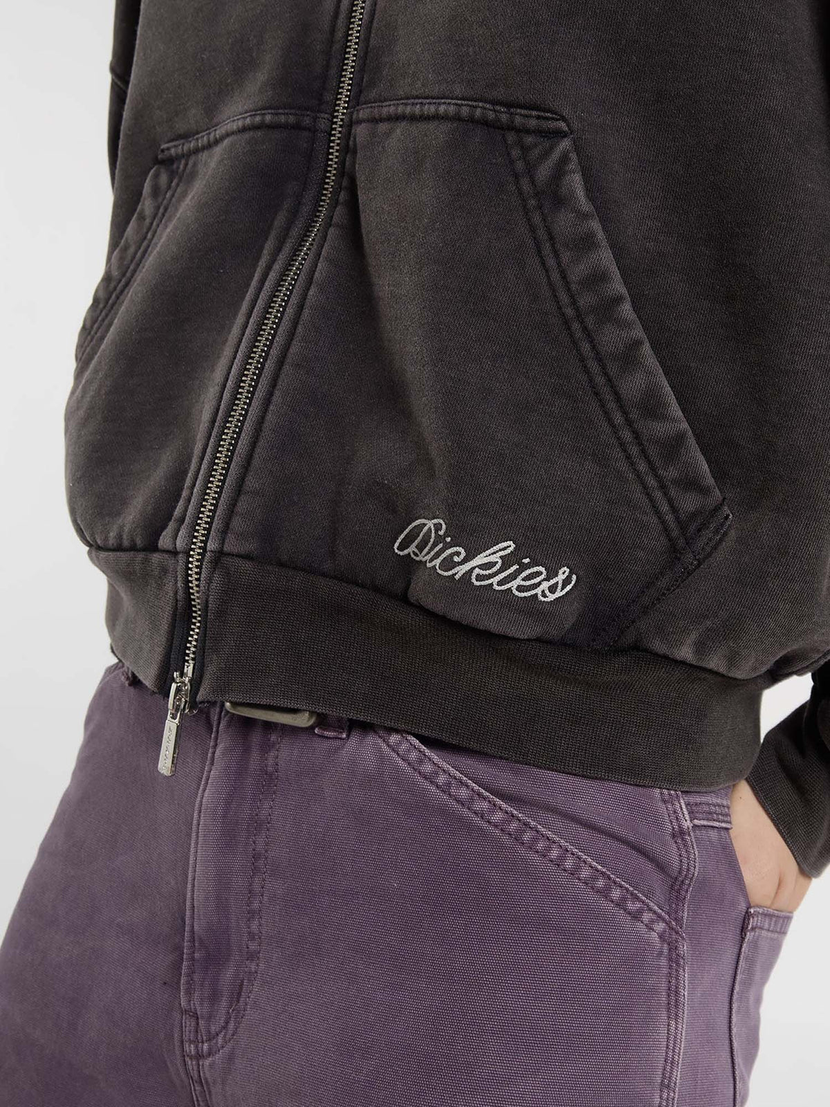 Dickies Felpa con zip e cappuccio Baker da donna Nero