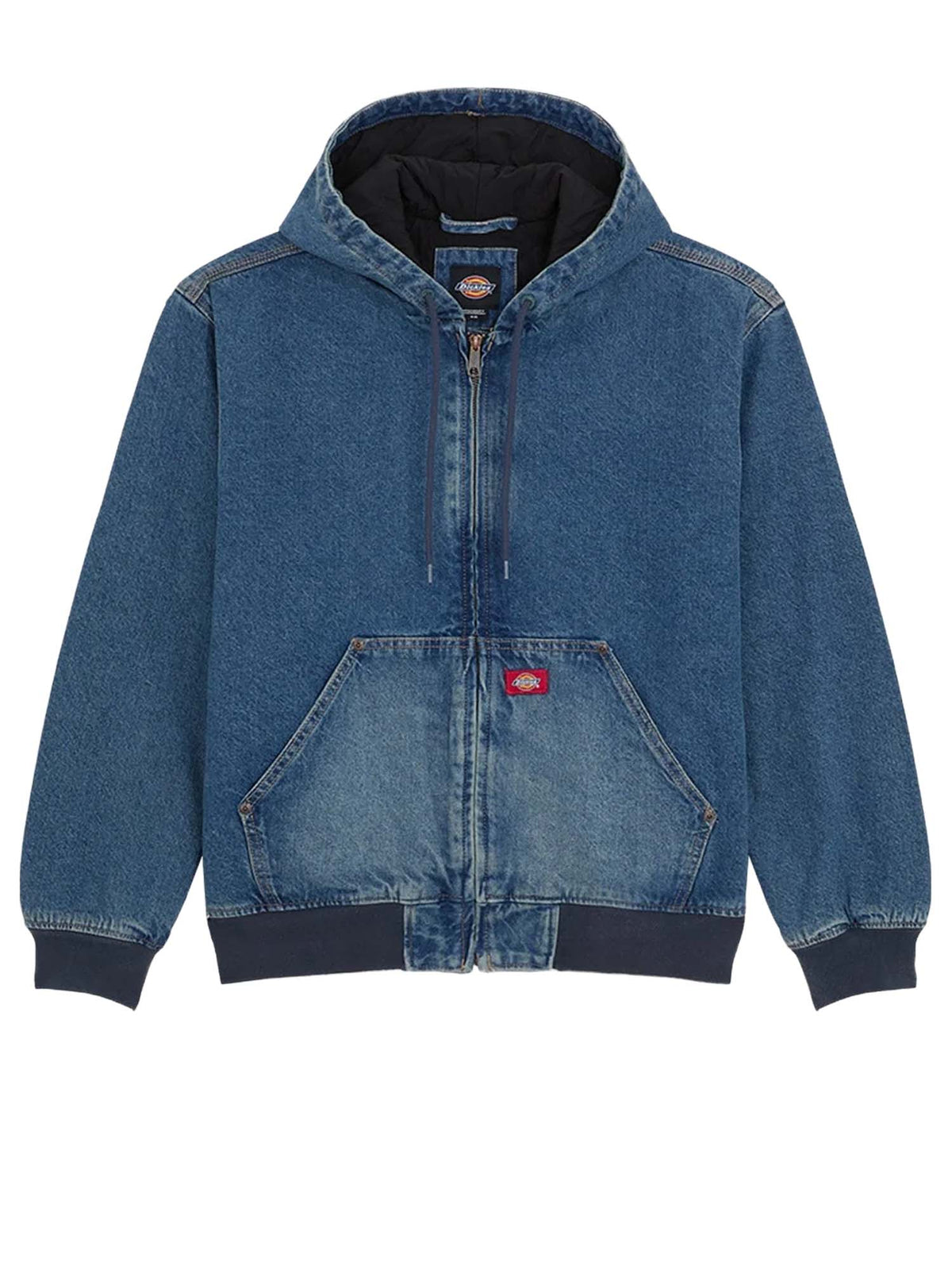 Dickies Giacca bomber con cappuccio in denim foderato Blu