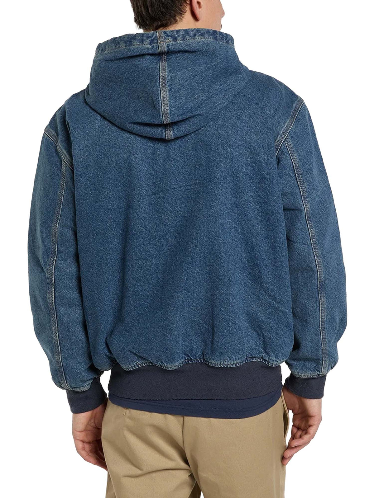 Dickies Giacca bomber con cappuccio in denim foderato Blu